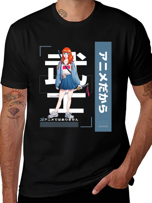 Anime Girl Graphic Tee - Stylish Manga T-Shirt