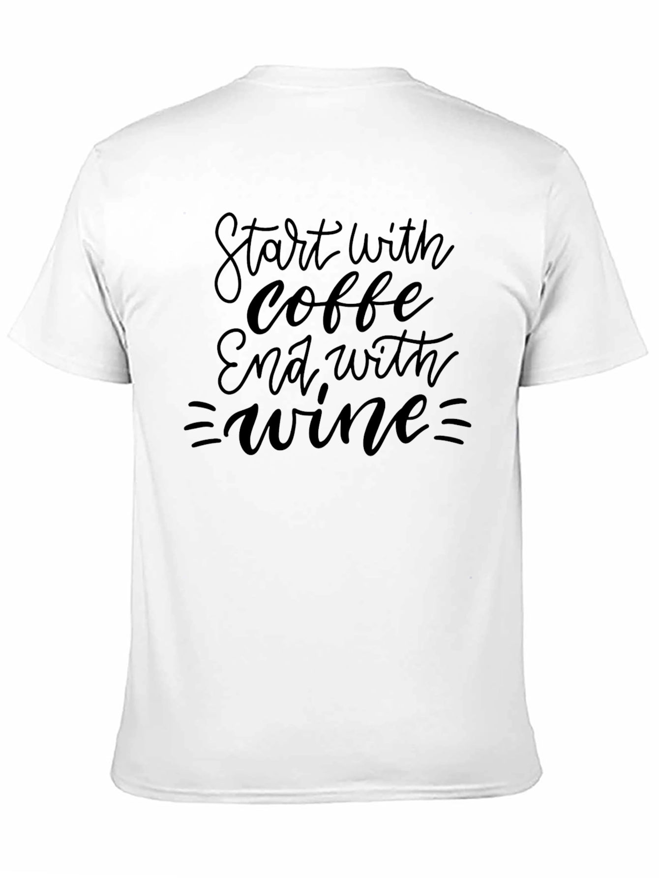 Coffee & Wine Graphic Tee - Soft Black T-Shirt