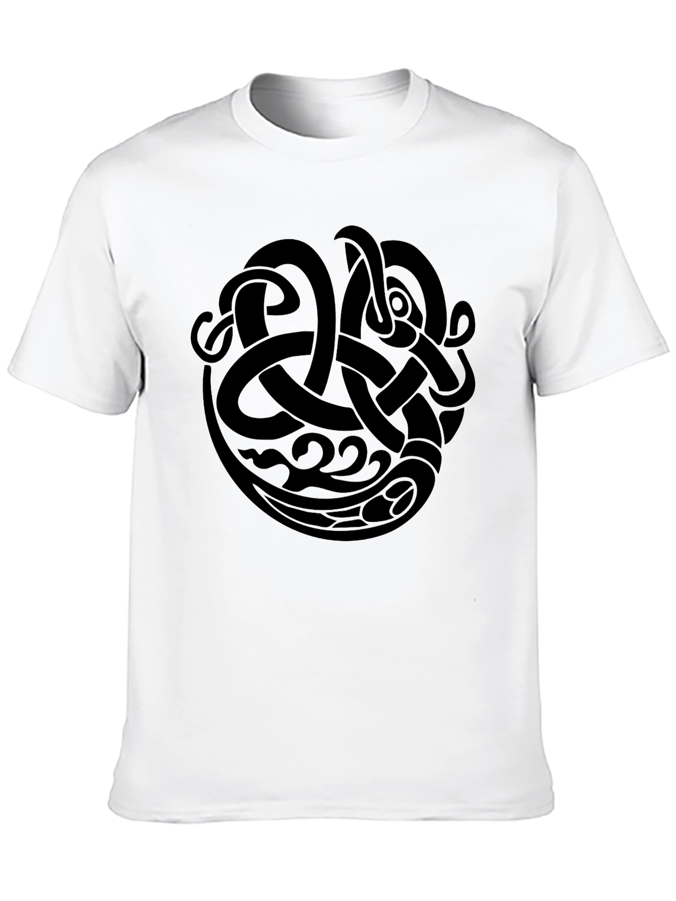 Viking Knotwork Graphic Tee - Stylish Black T-Shirt