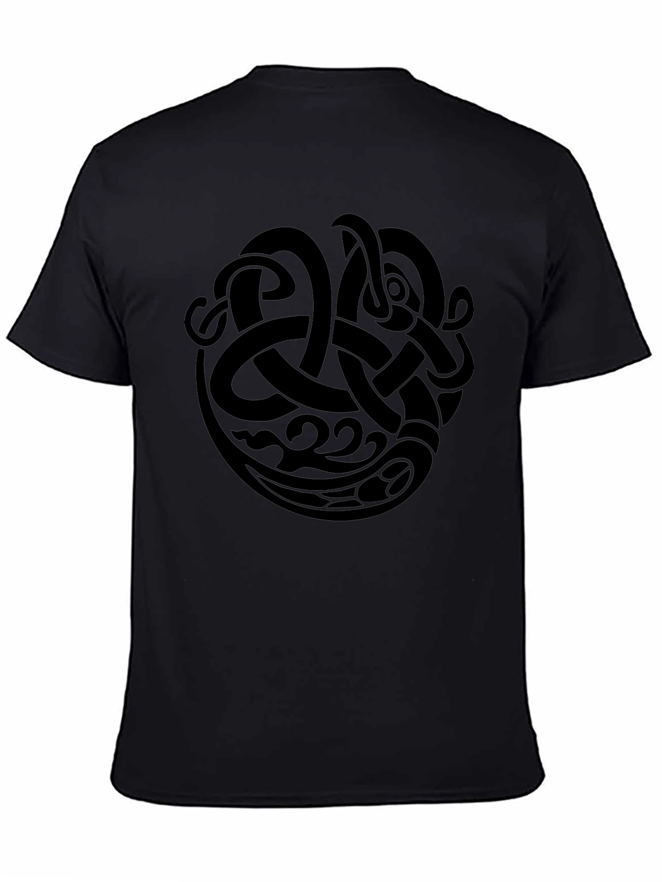 Viking Knotwork Graphic Tee - Stylish Black T-Shirt