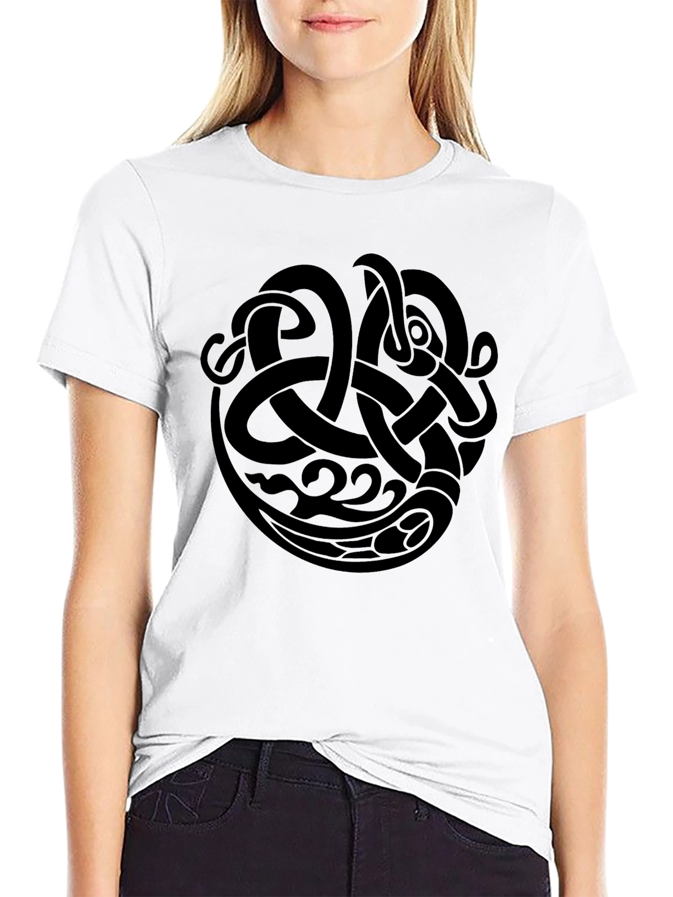 Viking Knotwork Graphic Tee - Stylish Black T-Shirt