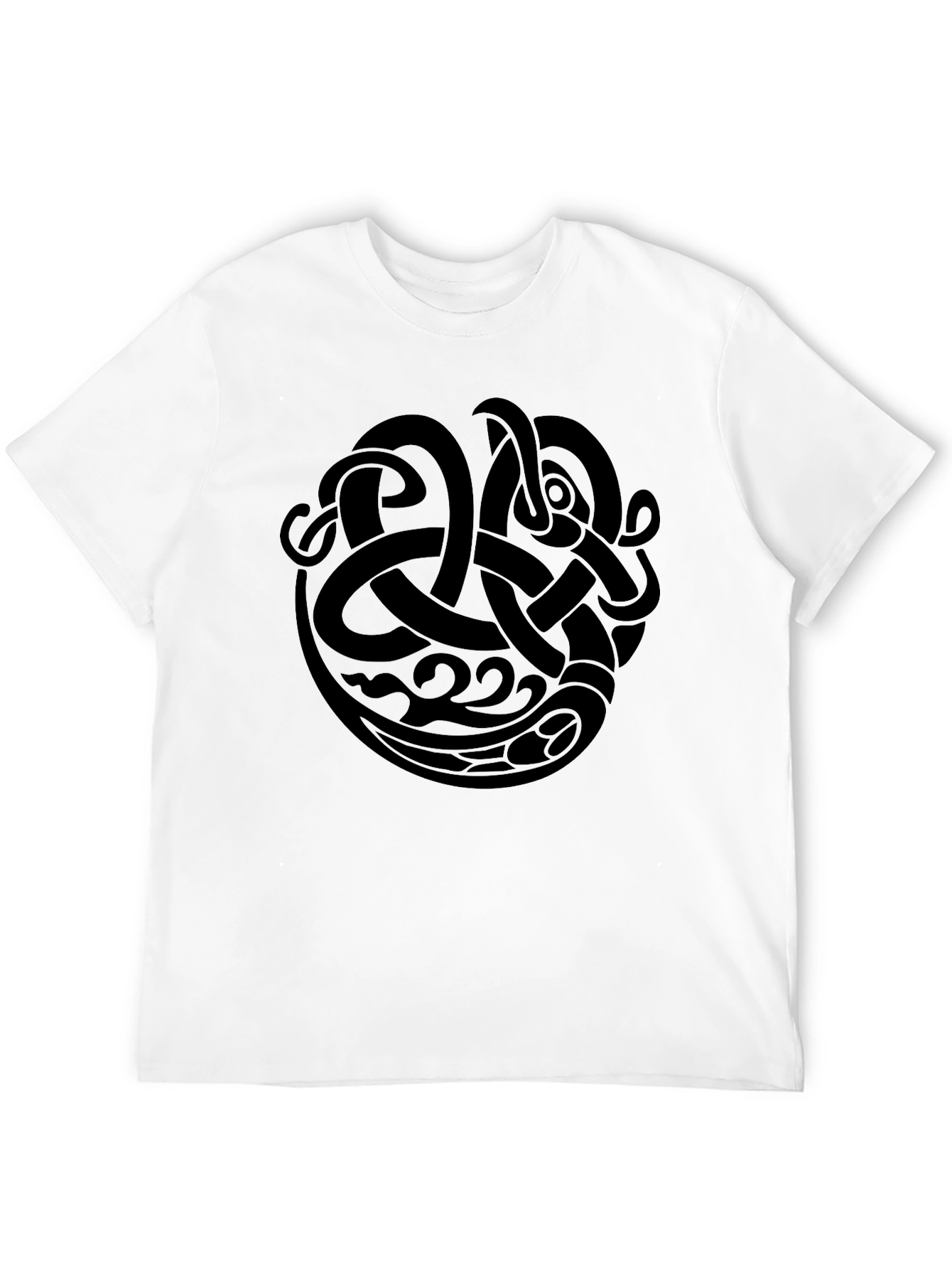 Viking Knotwork Graphic Tee - Stylish Black T-Shirt