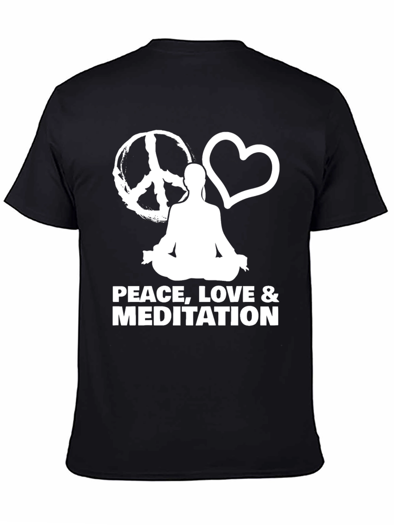 Peace Love & Meditation Graphic T-Shirt