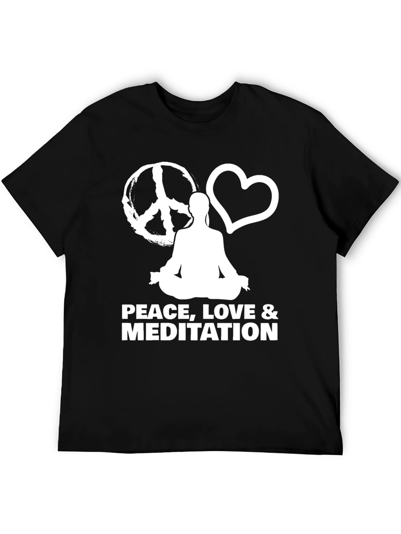 Peace Love & Meditation Graphic T-Shirt