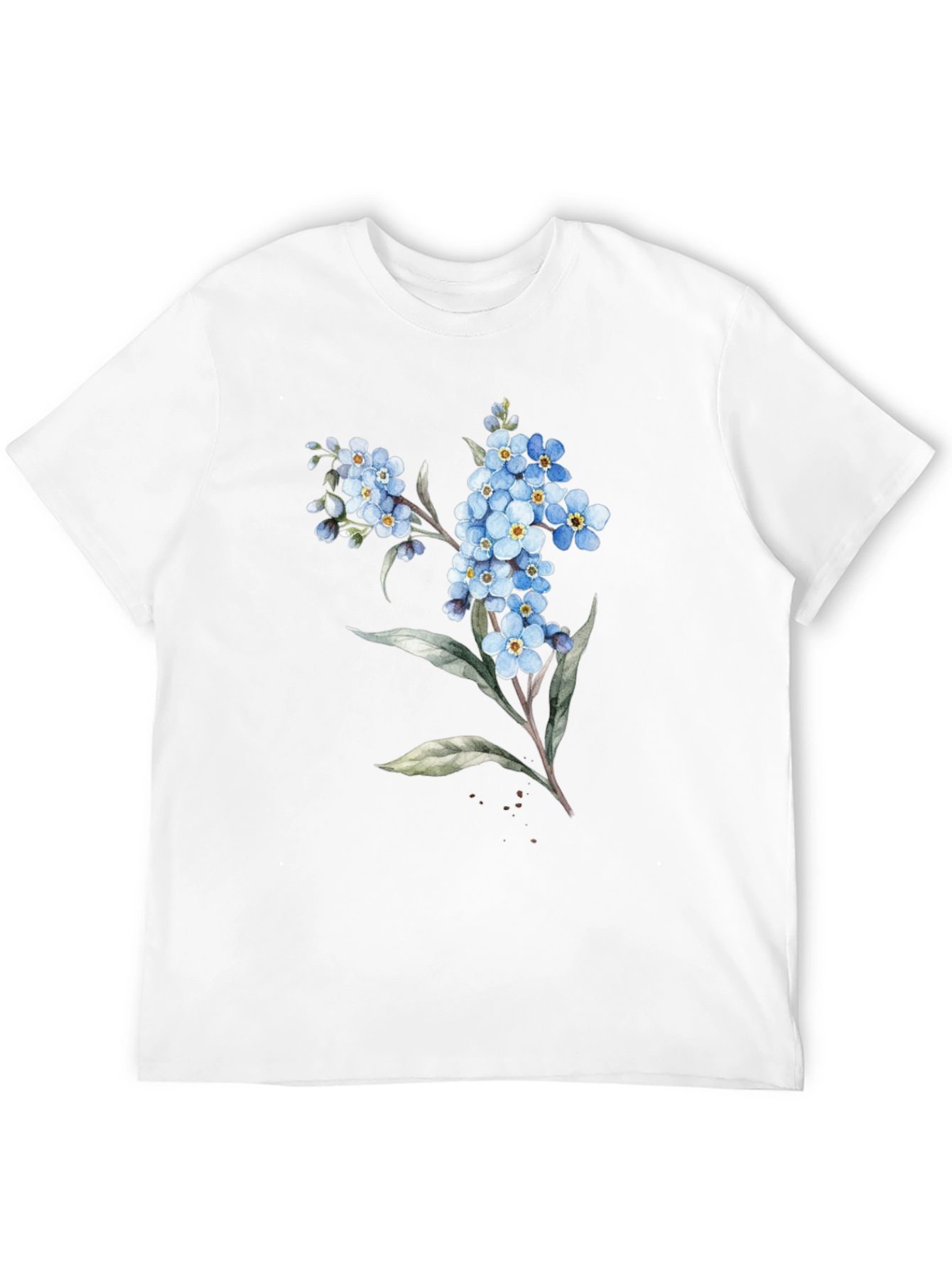 Floral Print Black Tee