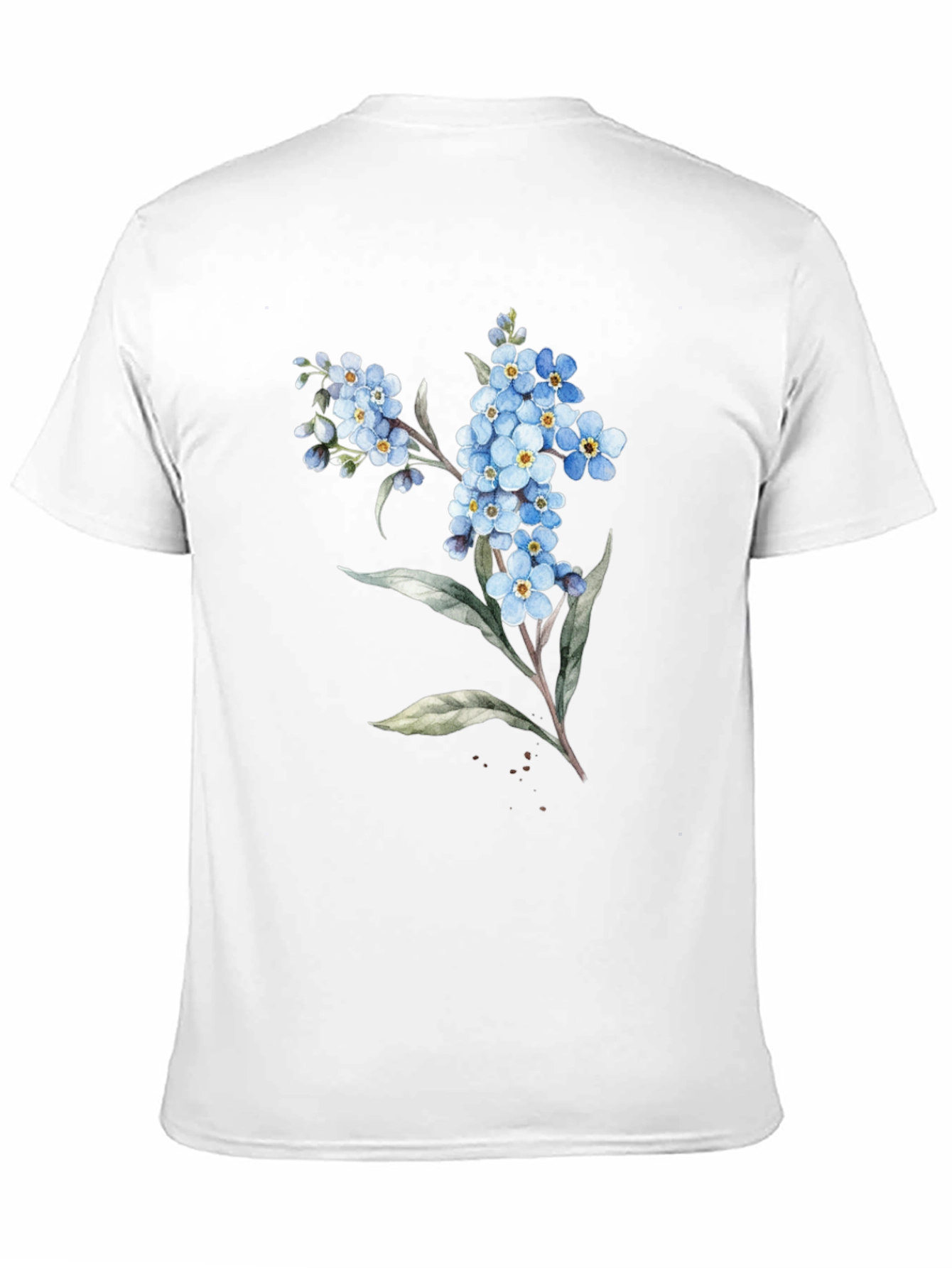 Floral Print Black Tee