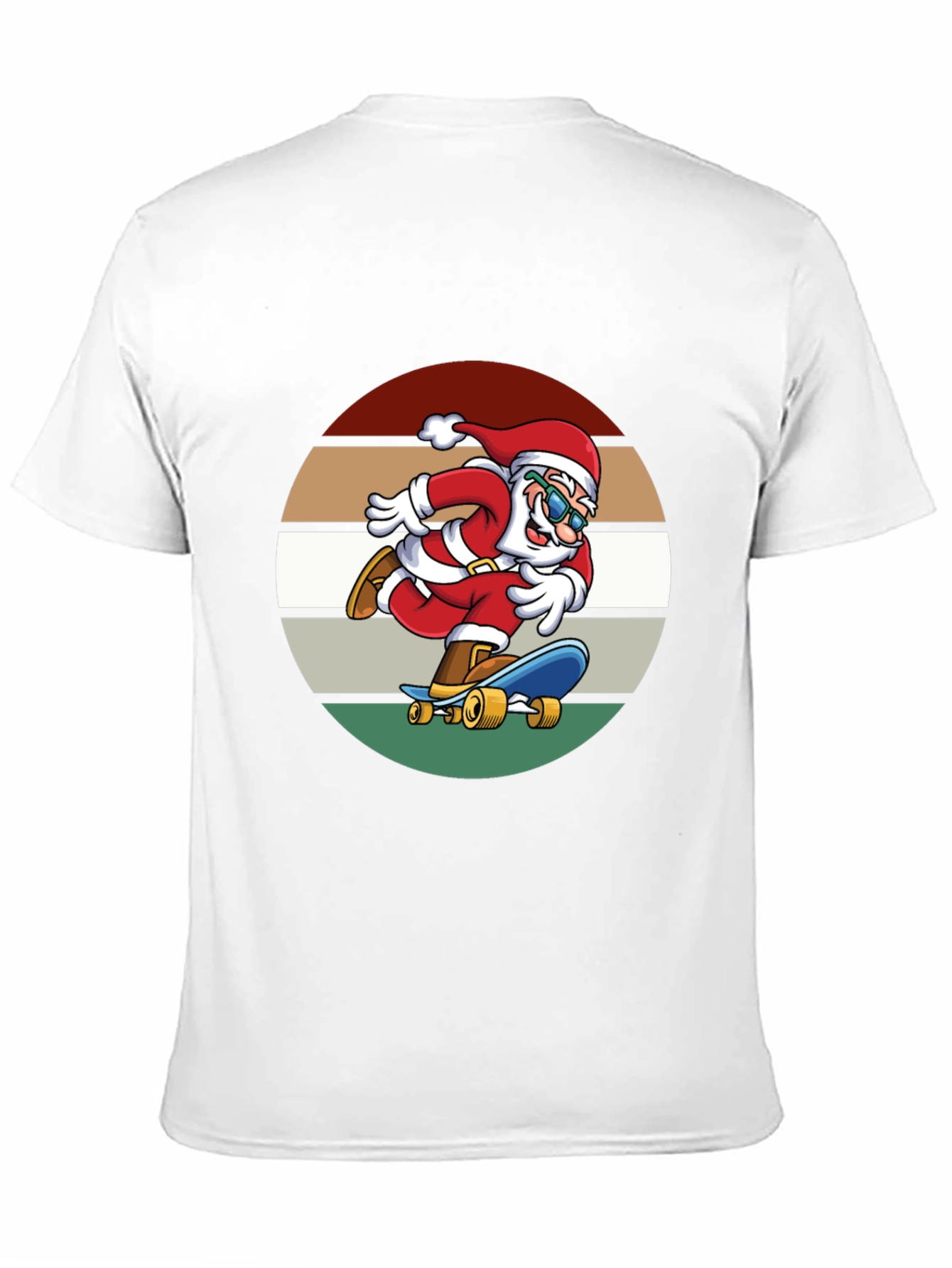 Skateboarding Santa Graphic Tee