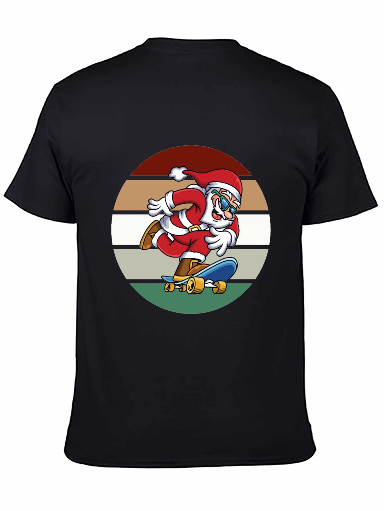 Skateboarding Santa Graphic Tee