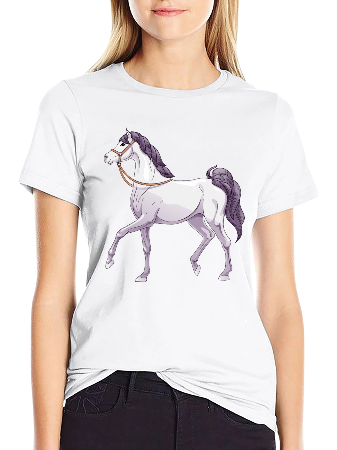 Horse Graphic T-Shirt - Classic Black