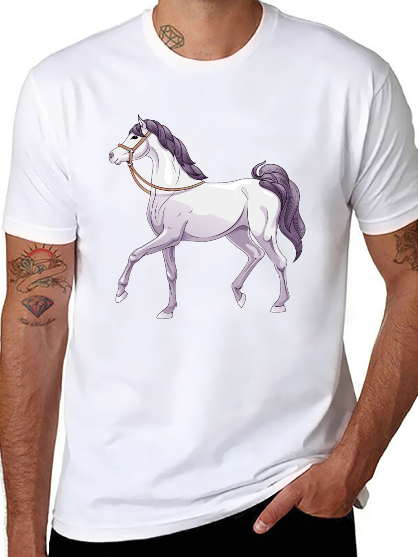Horse Graphic T-Shirt - Classic Black