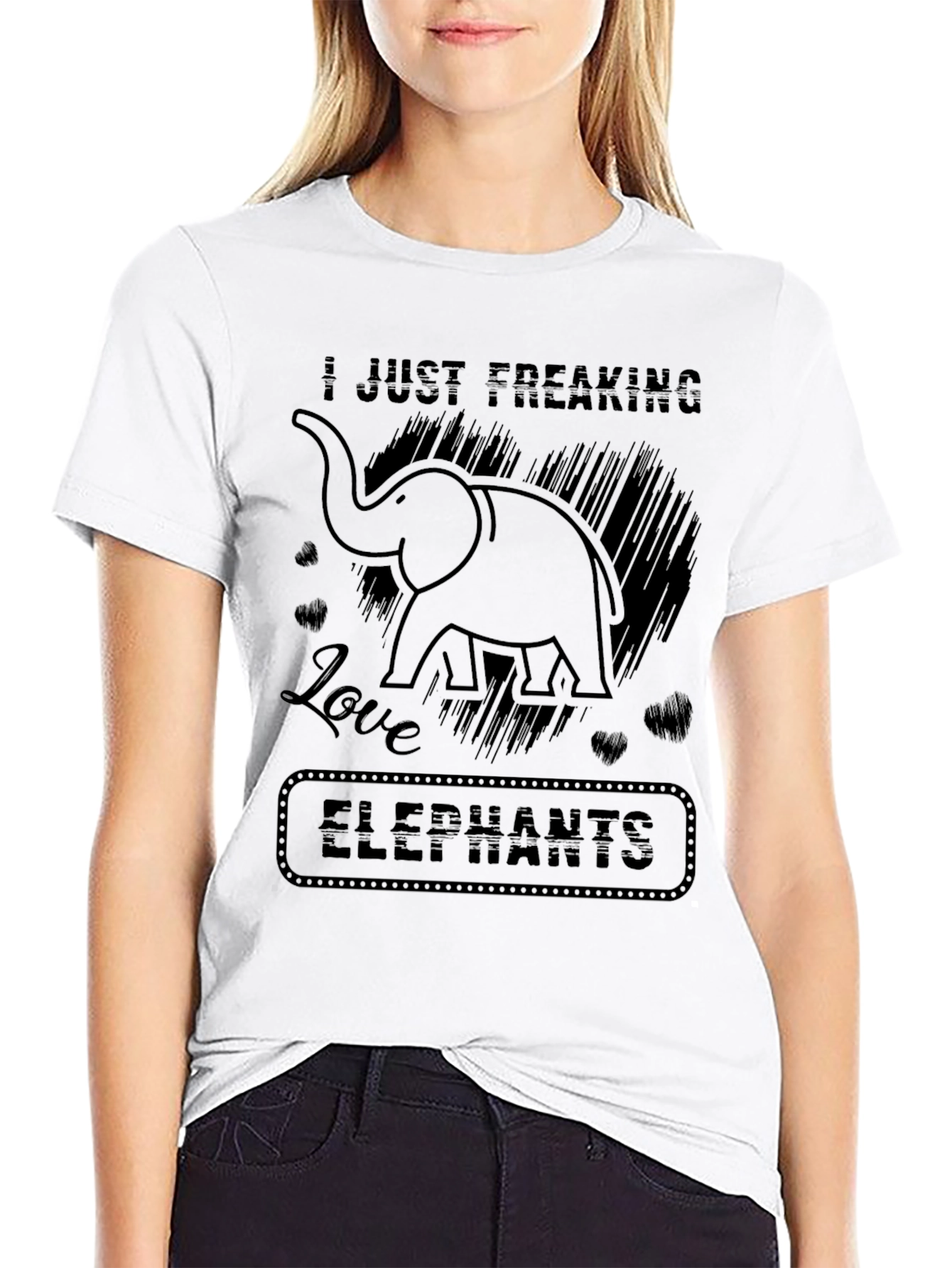 I Just Freaking Love Elephants Graphic Tee