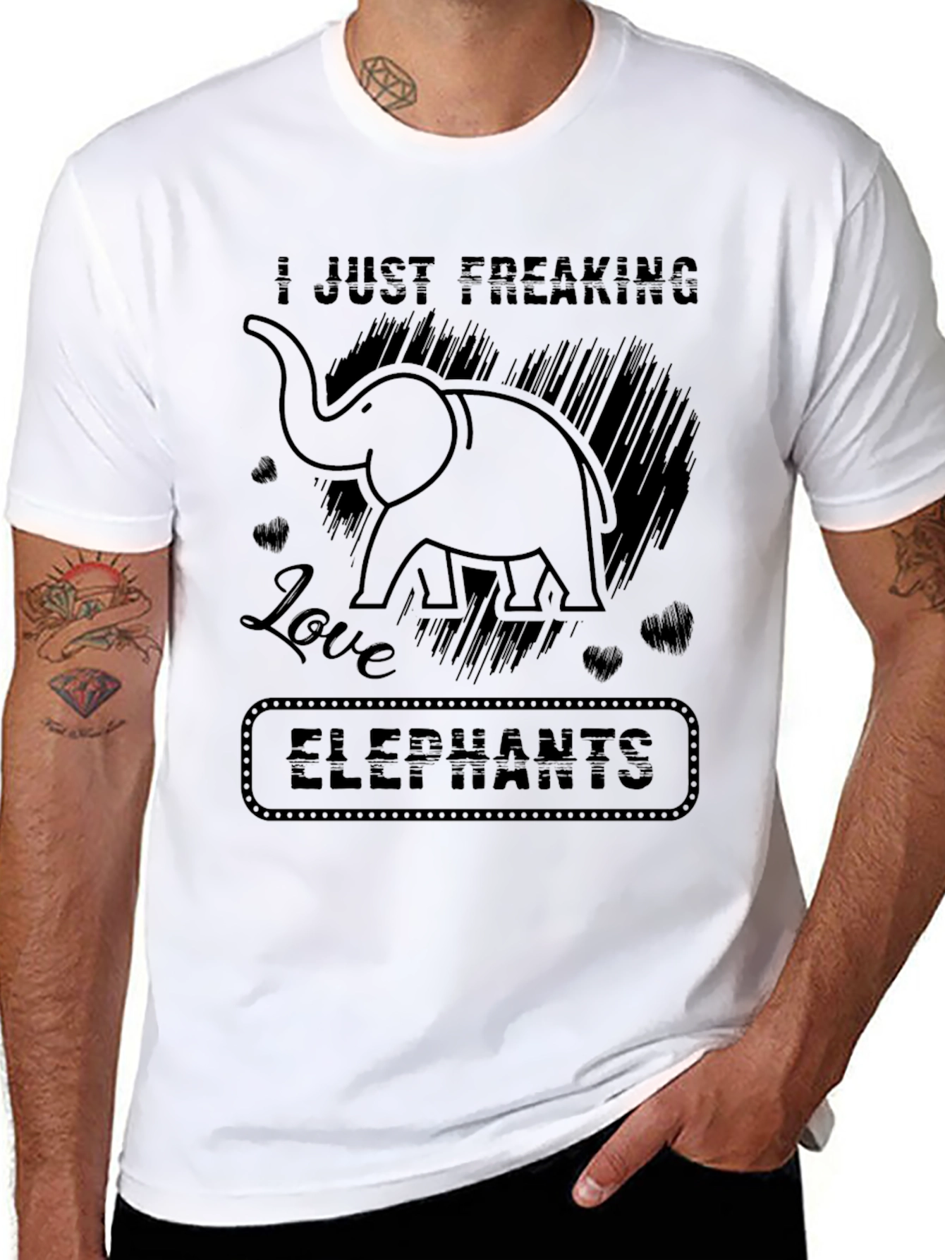 I Just Freaking Love Elephants Graphic Tee