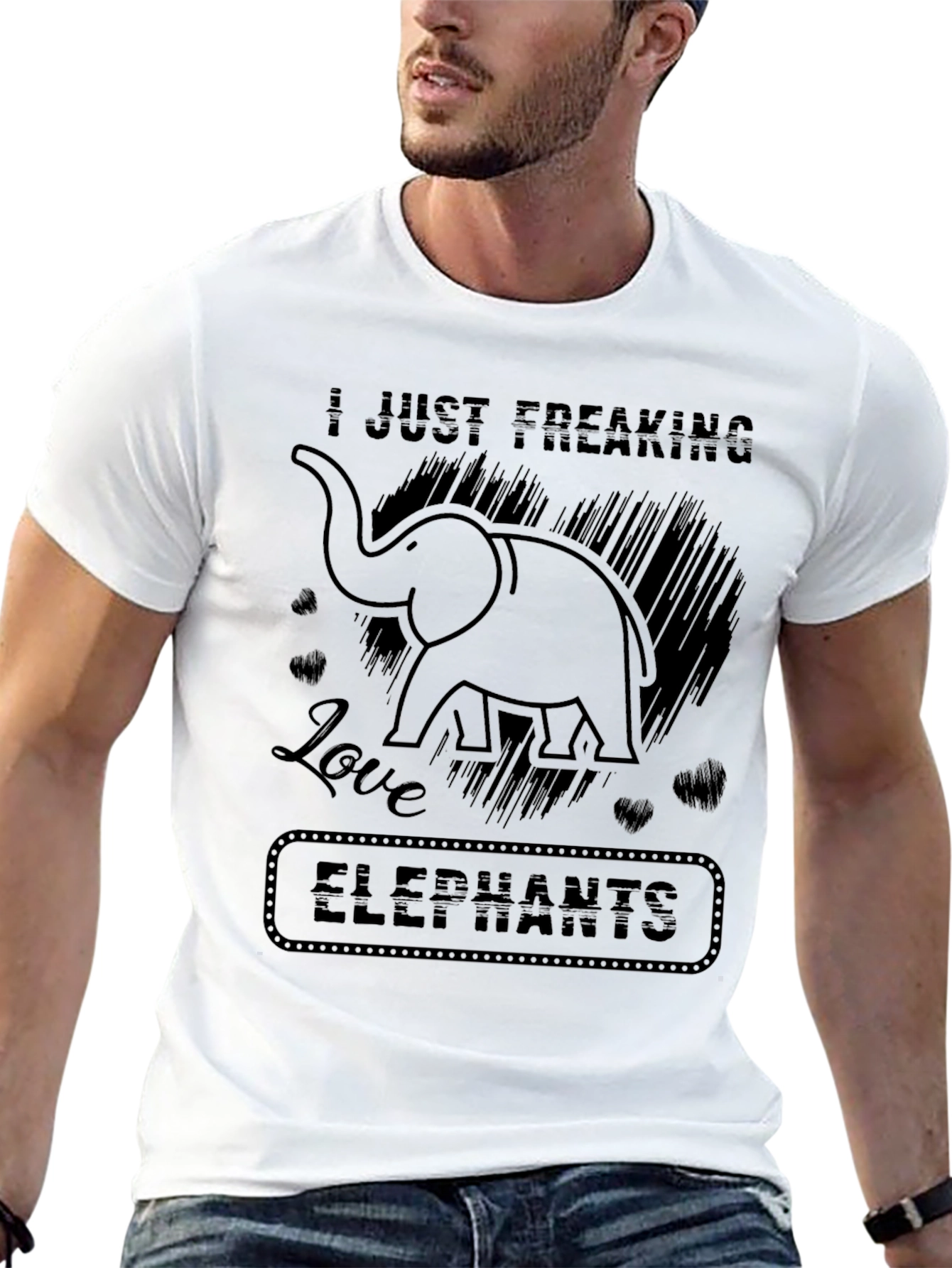 I Just Freaking Love Elephants Graphic Tee