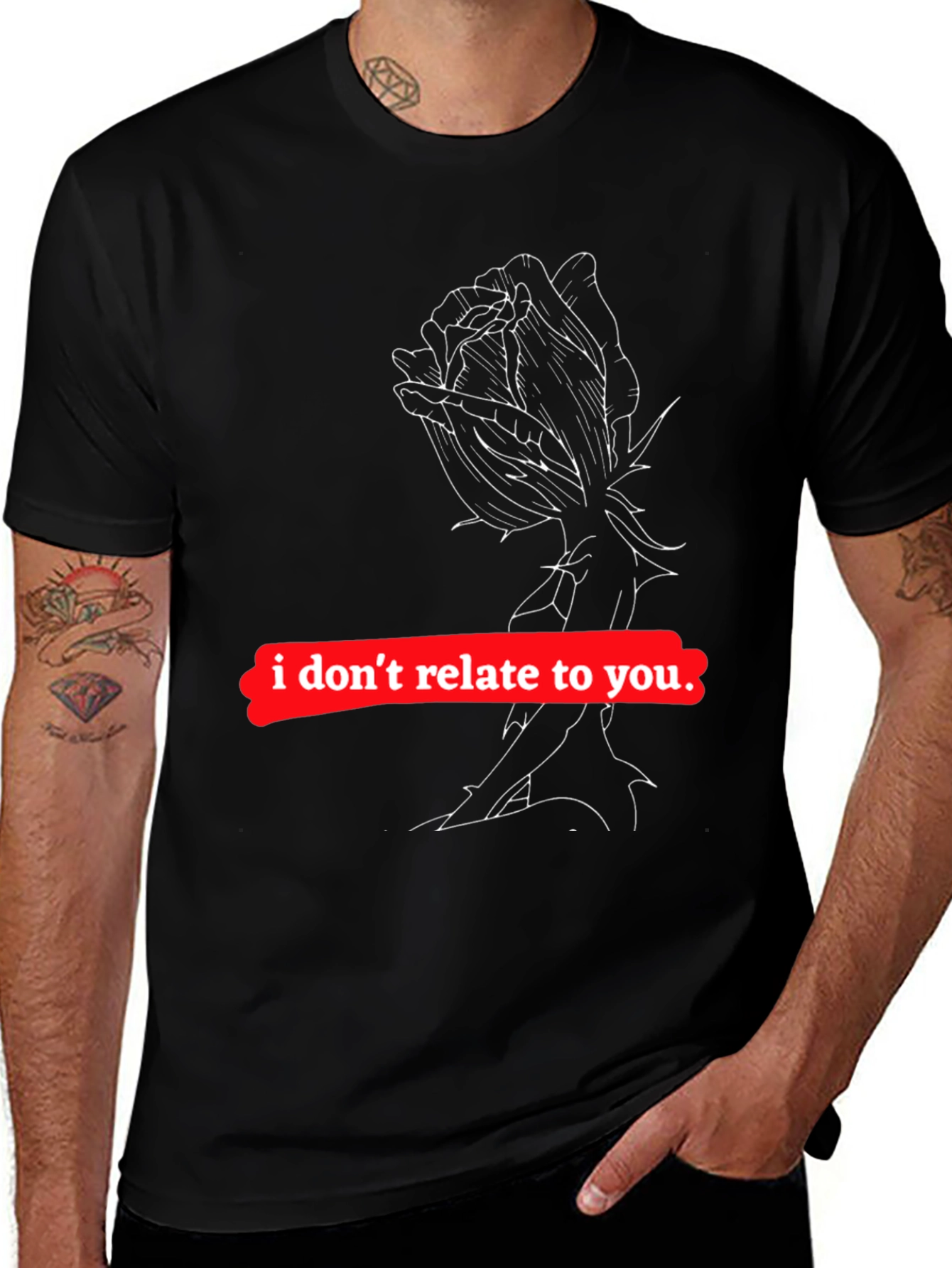 Edgy Graphic Tee - I Dont Relate to You