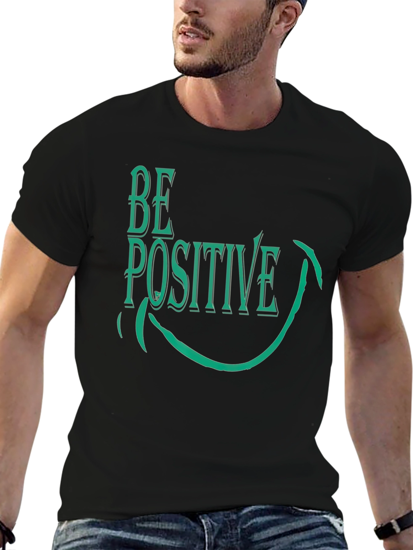 Be Positive Graphic Tee - Black