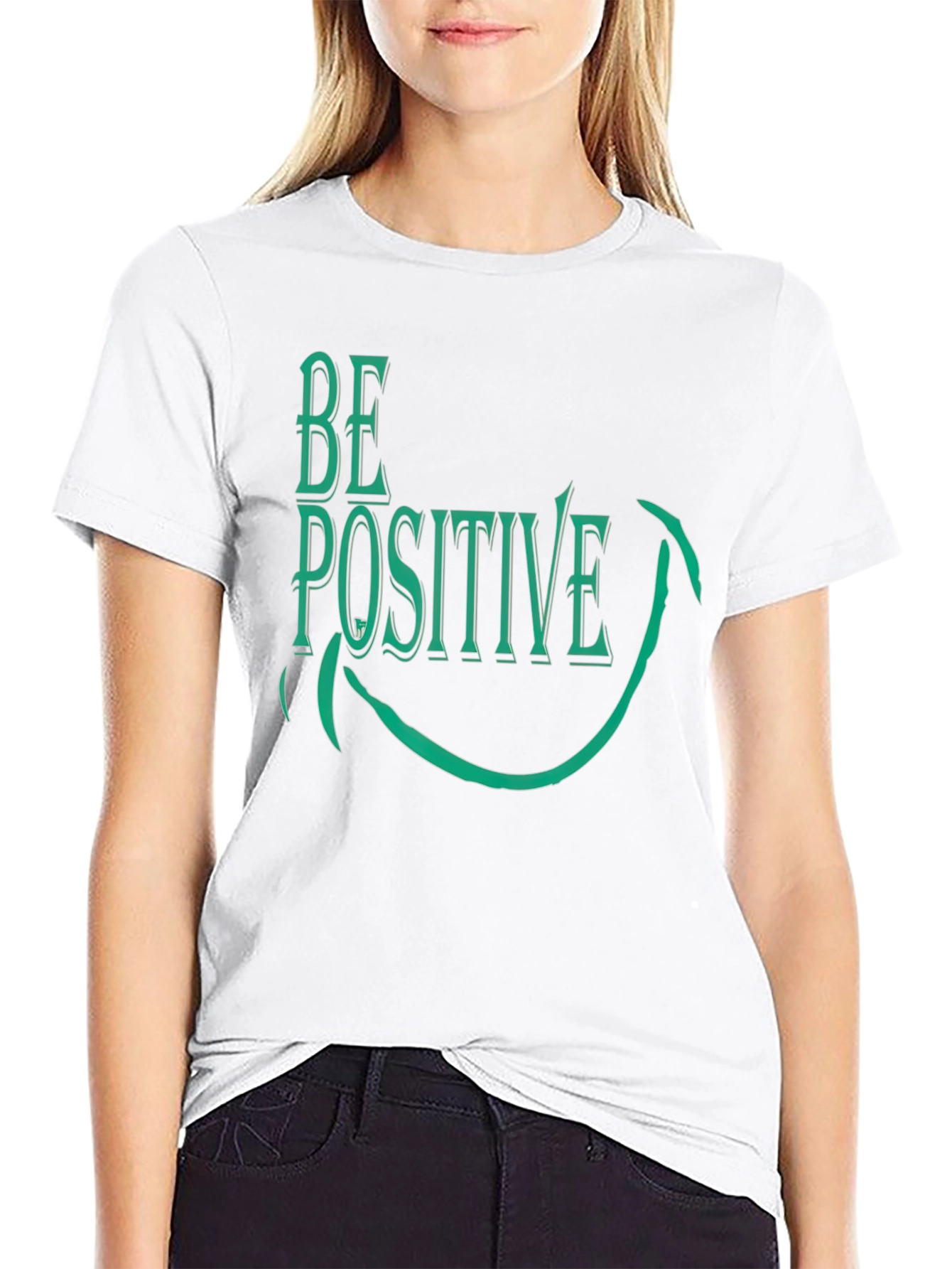 Be Positive Graphic Tee - Black