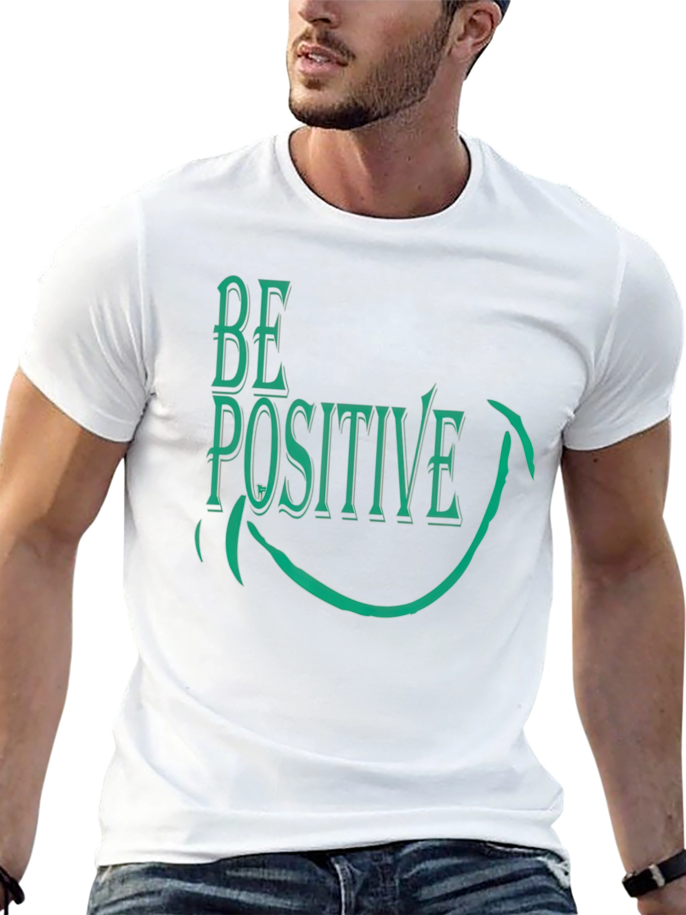 Be Positive Graphic Tee - Black