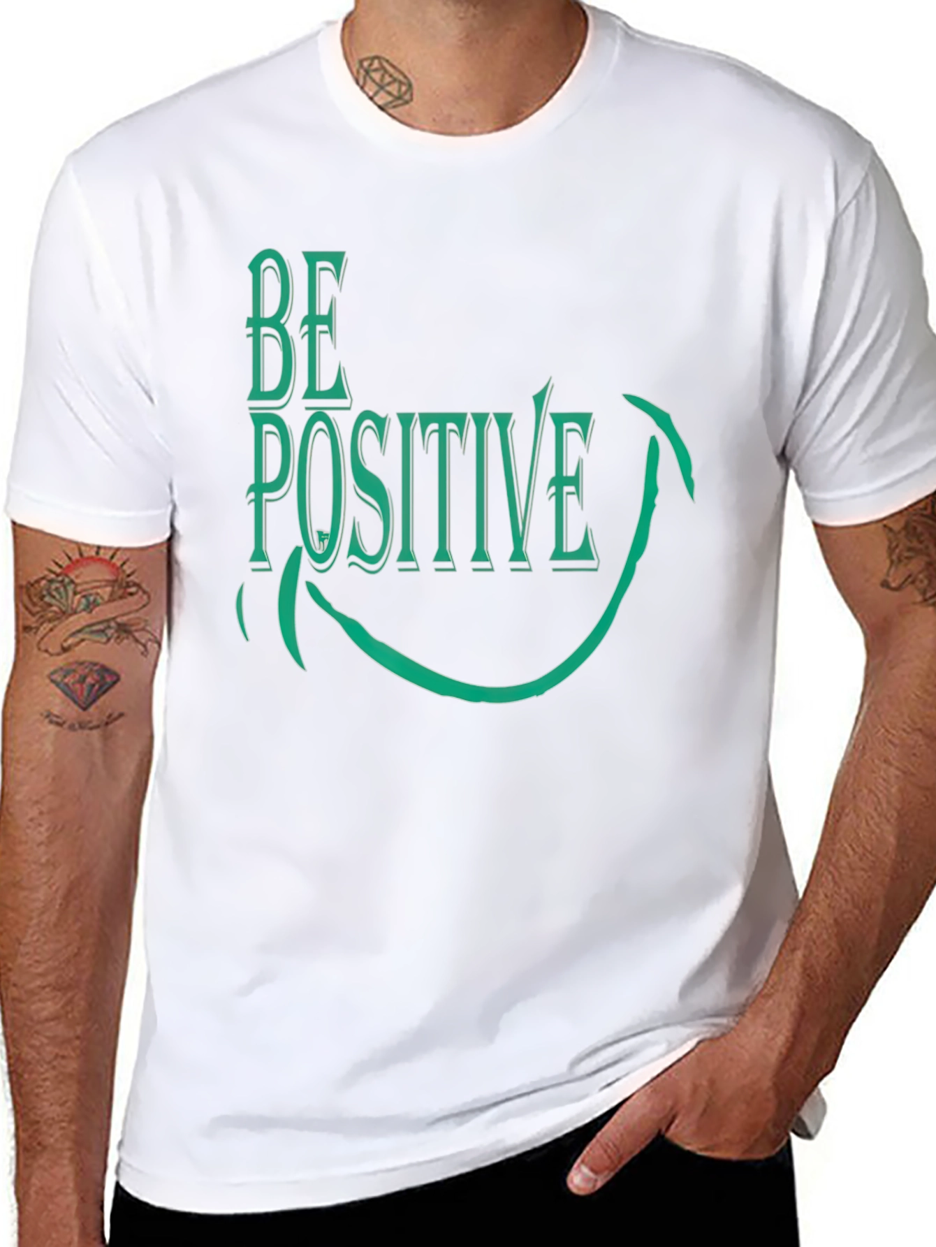 Be Positive Graphic Tee - Black