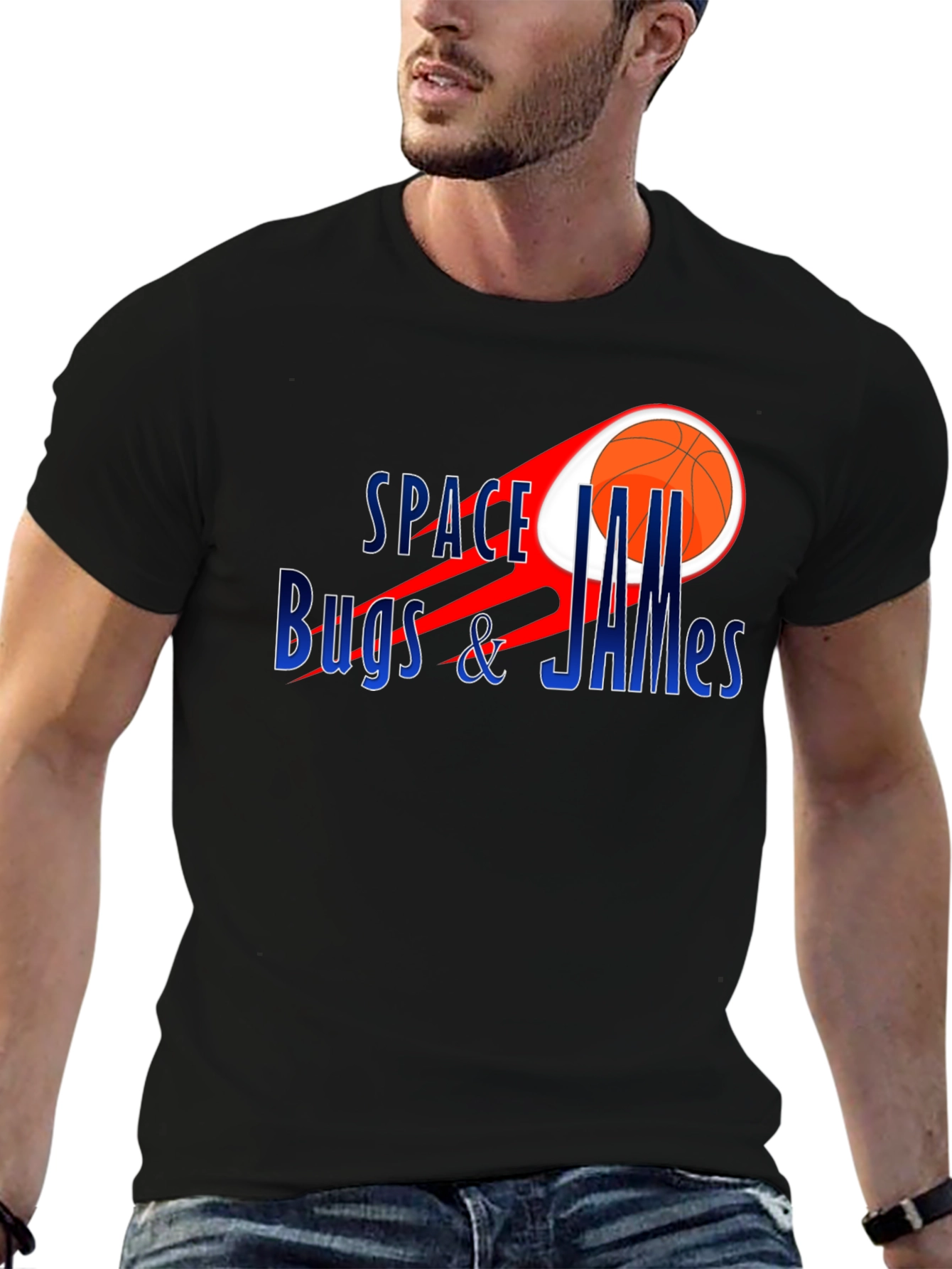 Space Jam Bugs & James Black T-Shirt