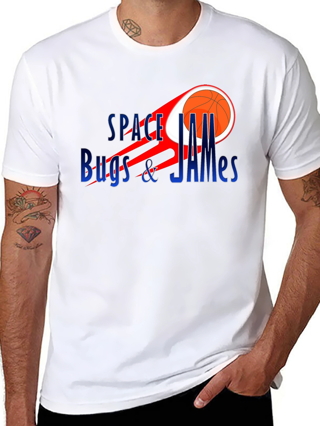 Space Jam Bugs & James Black T-Shirt