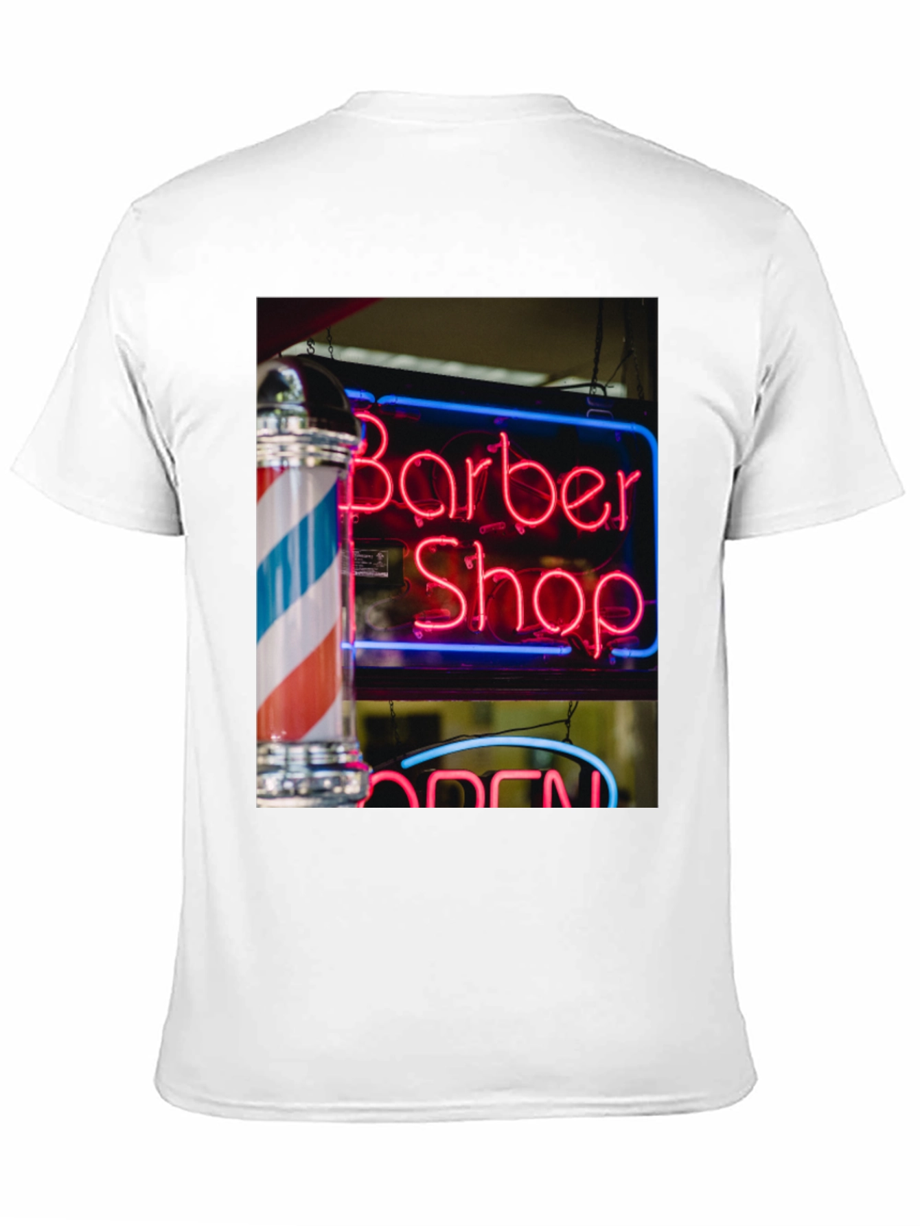 Barber Shop Neon Sign Graphic T-Shirt