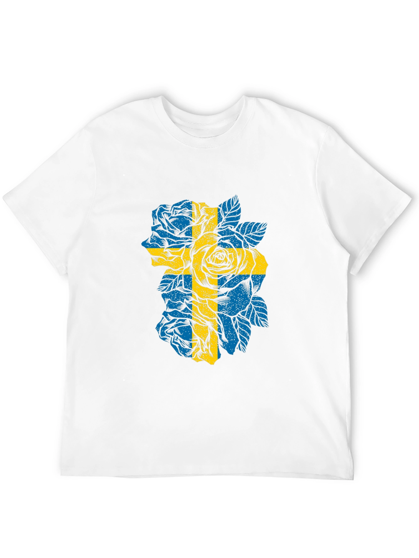 Sweden Flag Roses Graphic T-Shirt