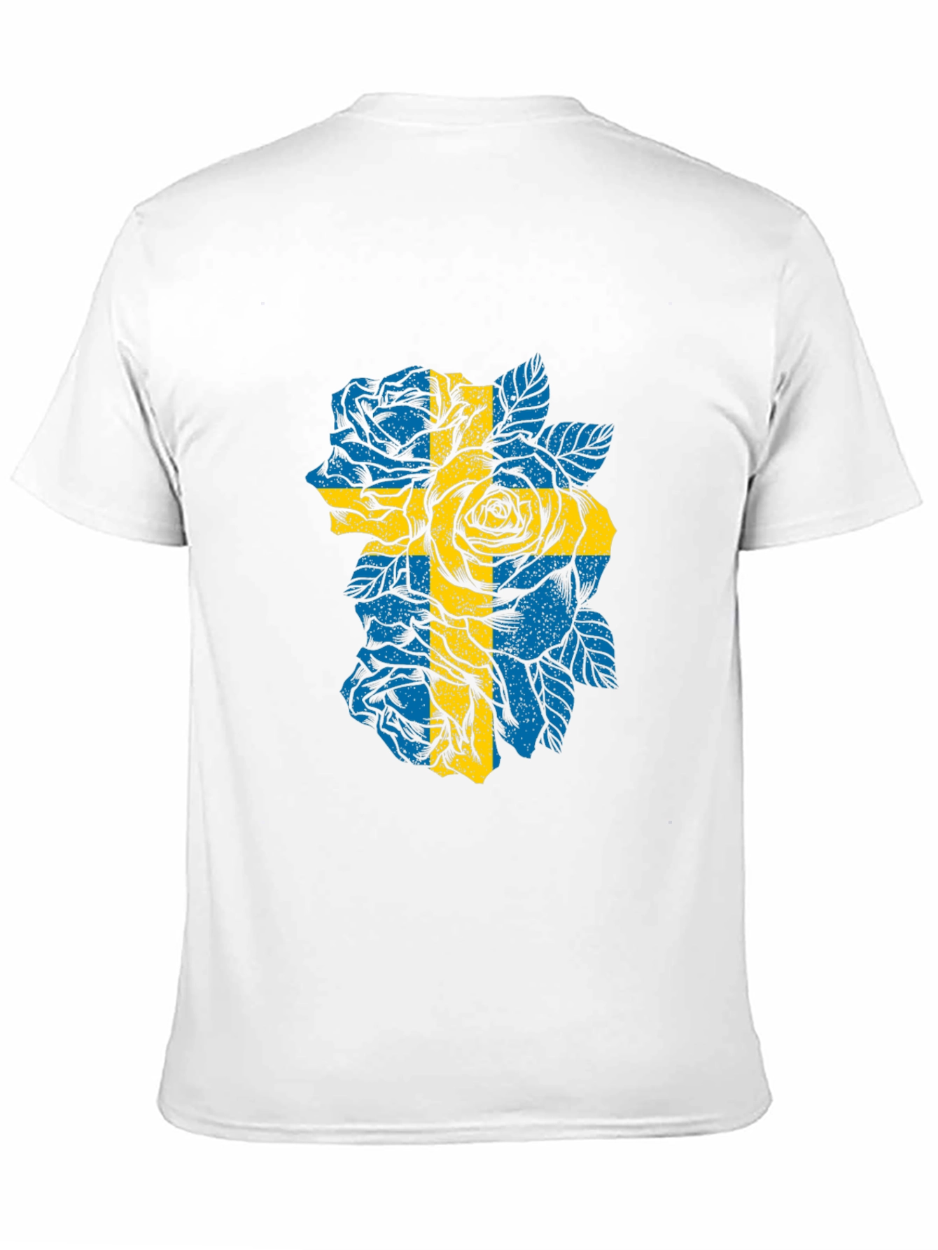 Sweden Flag Roses Graphic T-Shirt