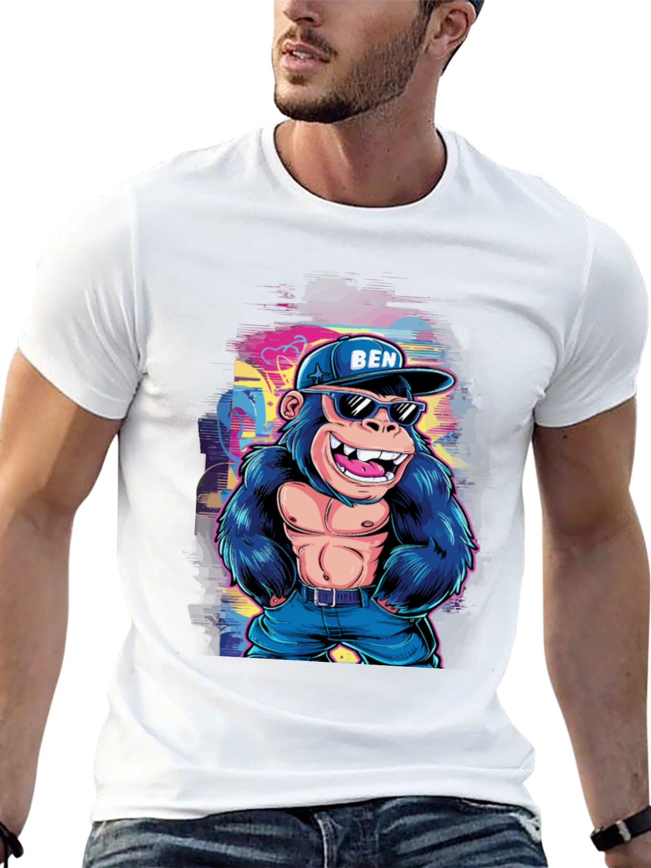 Cool Gorilla Graphic Tee - Mens Black T-Shirt