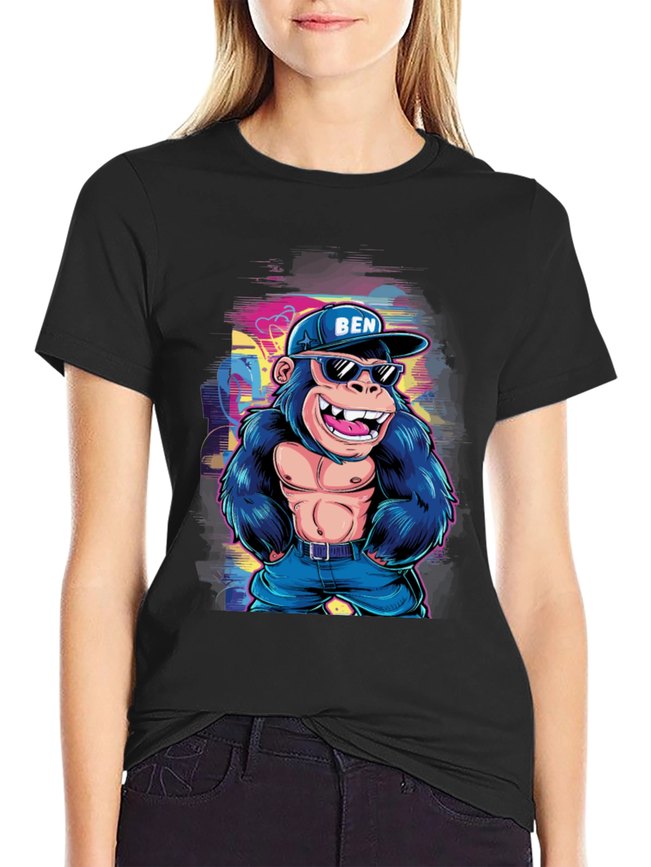 Cool Gorilla Graphic Tee - Mens Black T-Shirt