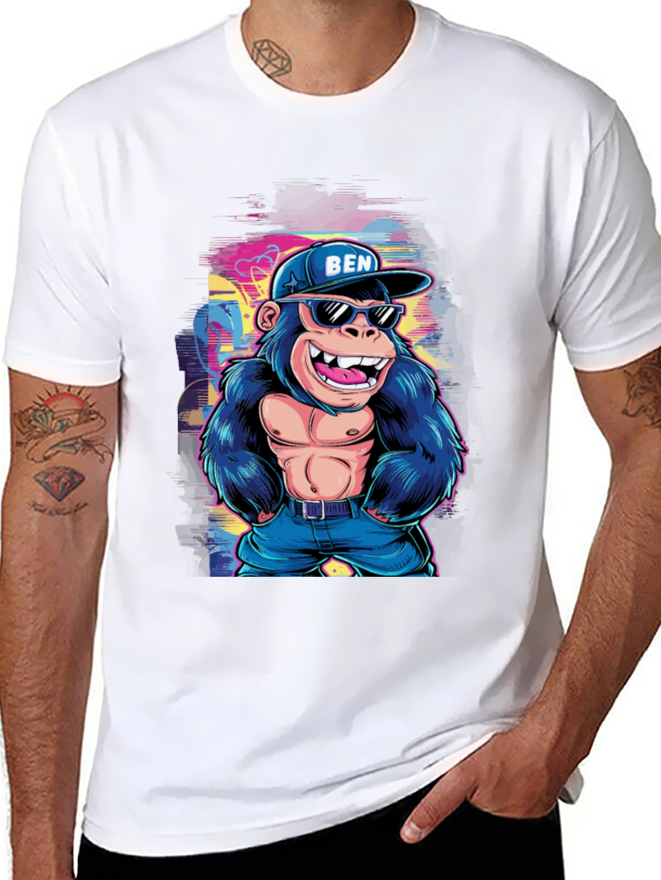 Cool Gorilla Graphic Tee - Mens Black T-Shirt