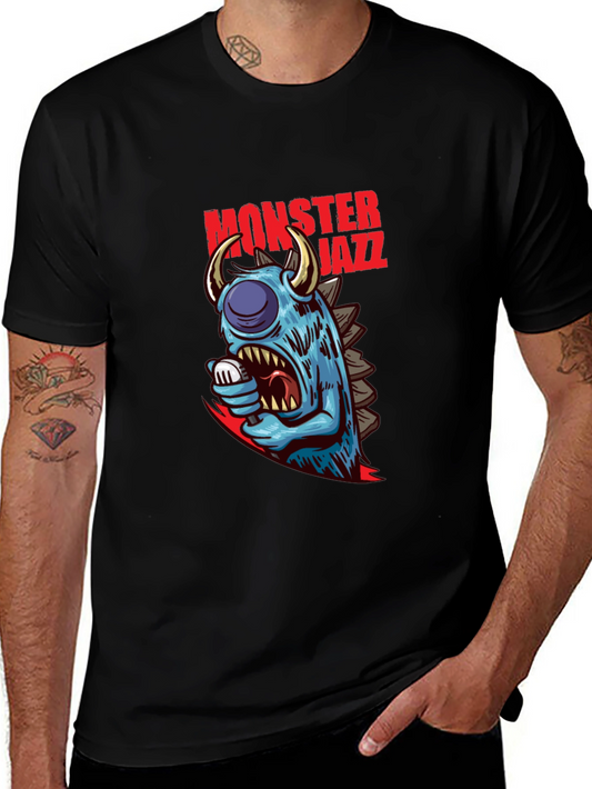 Monster Jazz Graphic Tee - Cool Creature Design