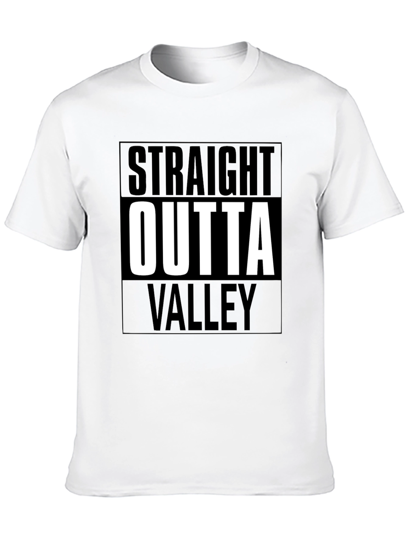 Straight Outta Valley Black Graphic Tee