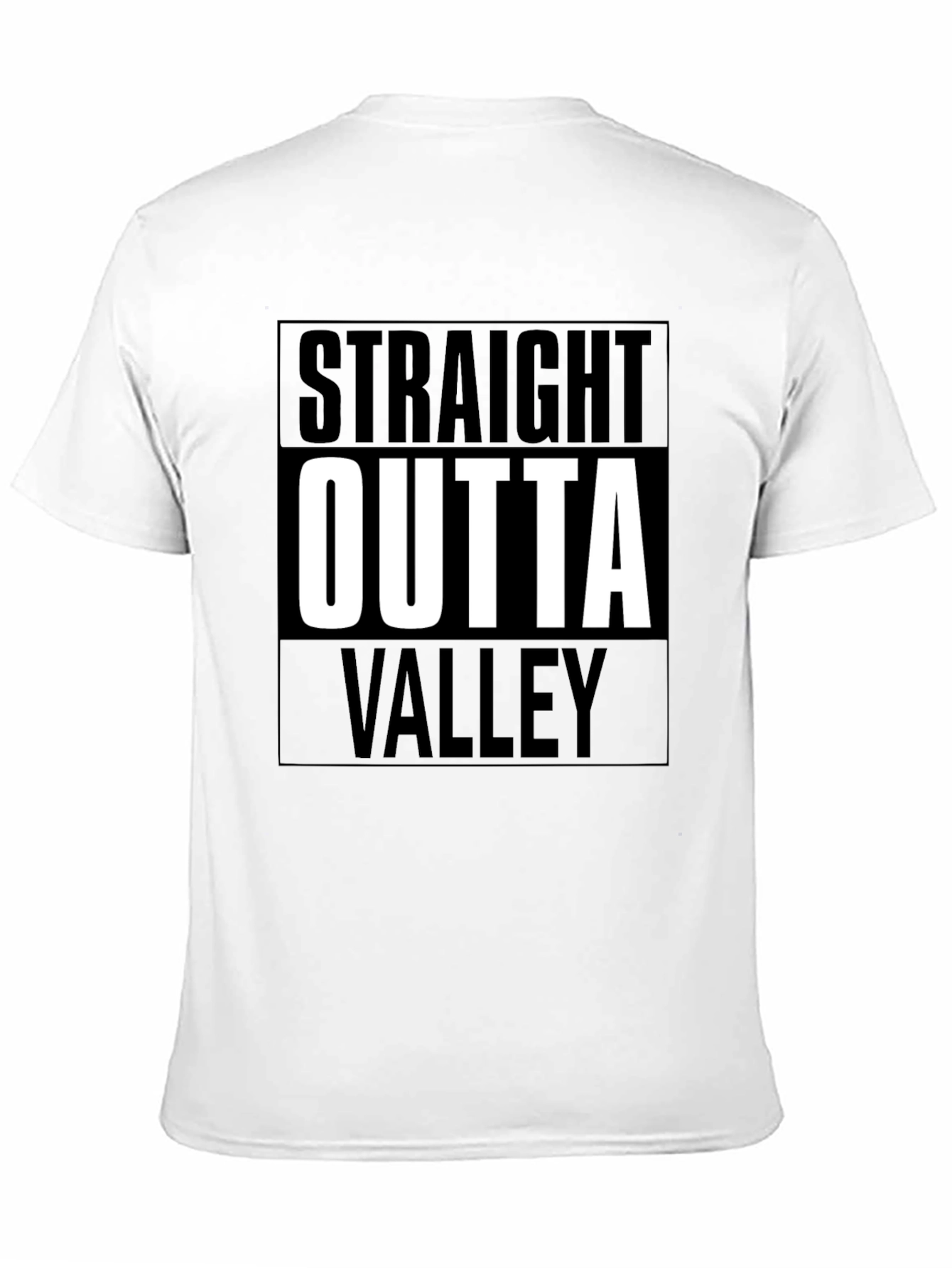 Straight Outta Valley Black Graphic Tee