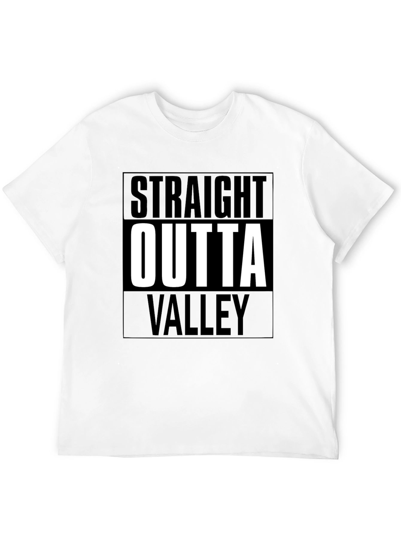 Straight Outta Valley Black Graphic Tee