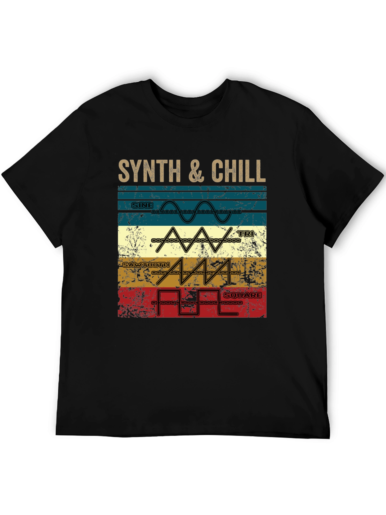 Synth & Chill T-Shirt - Music Lover Tee