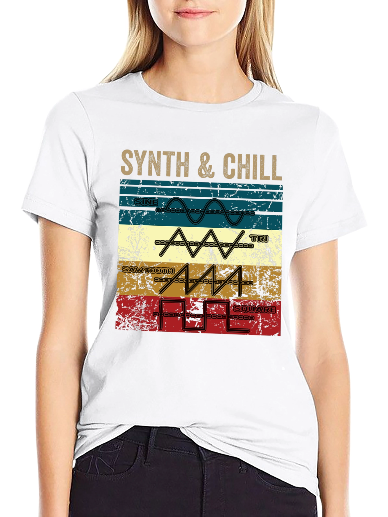 Synth & Chill T-Shirt - Music Lover Tee
