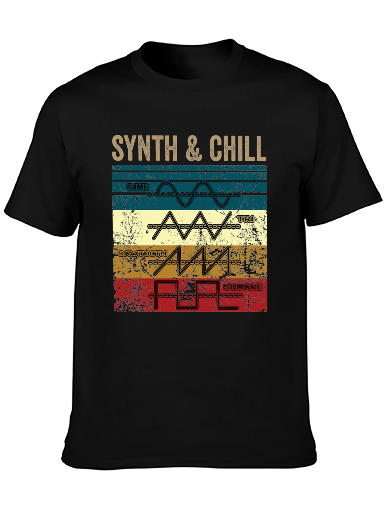 Synth & Chill T-Shirt - Music Lover Tee