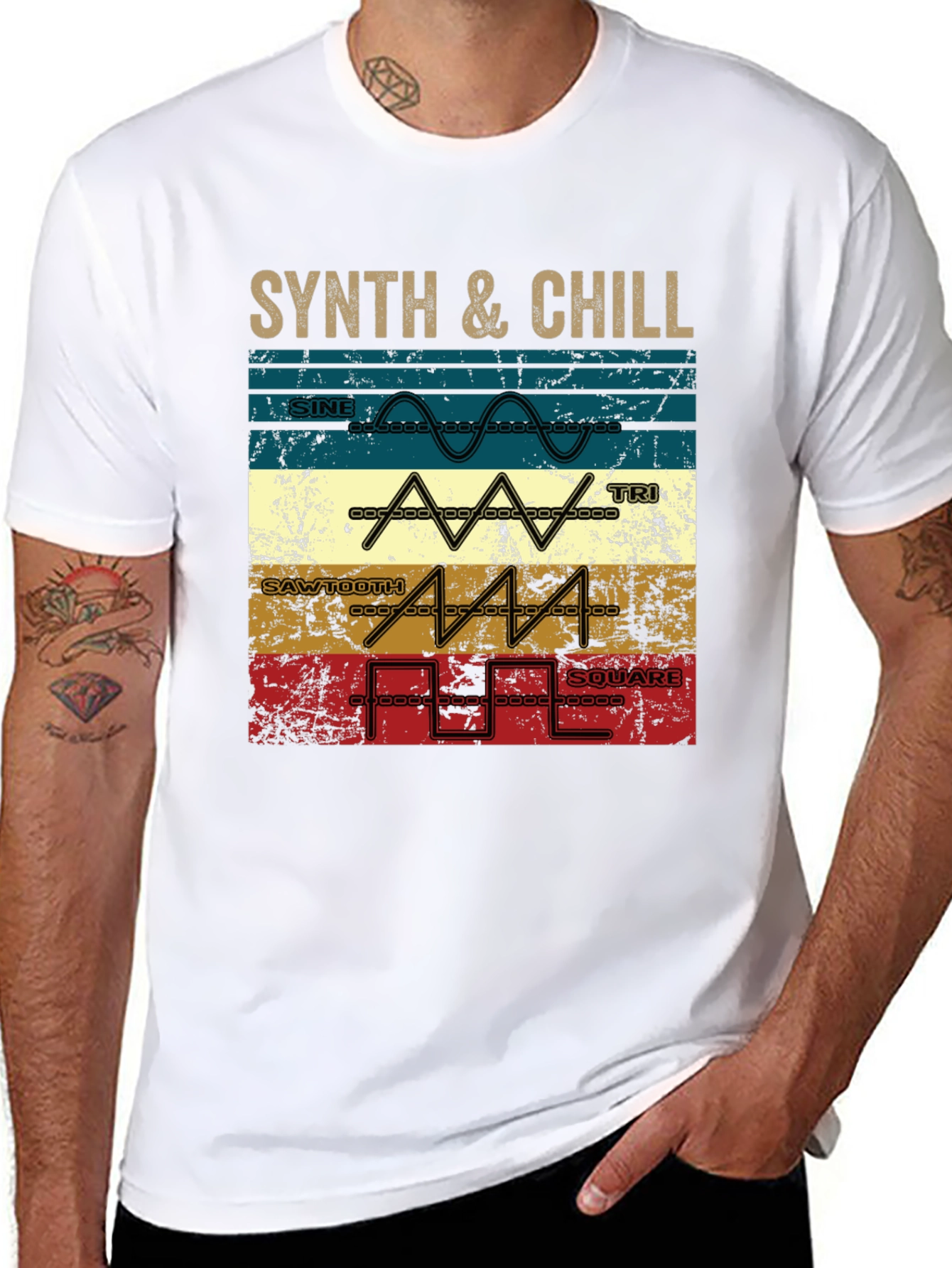 Synth & Chill T-Shirt - Music Lover Tee