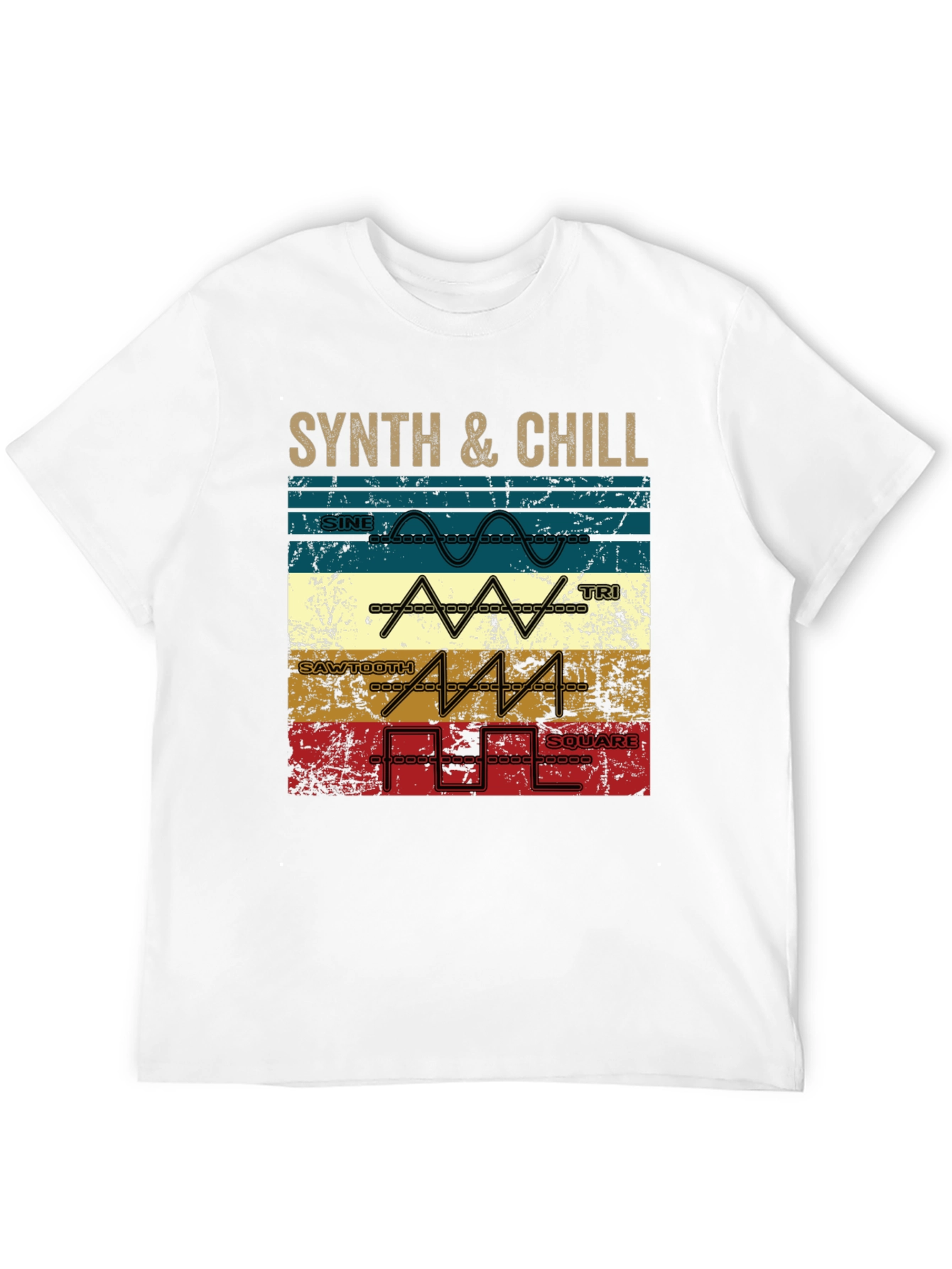 Synth & Chill T-Shirt - Music Lover Tee