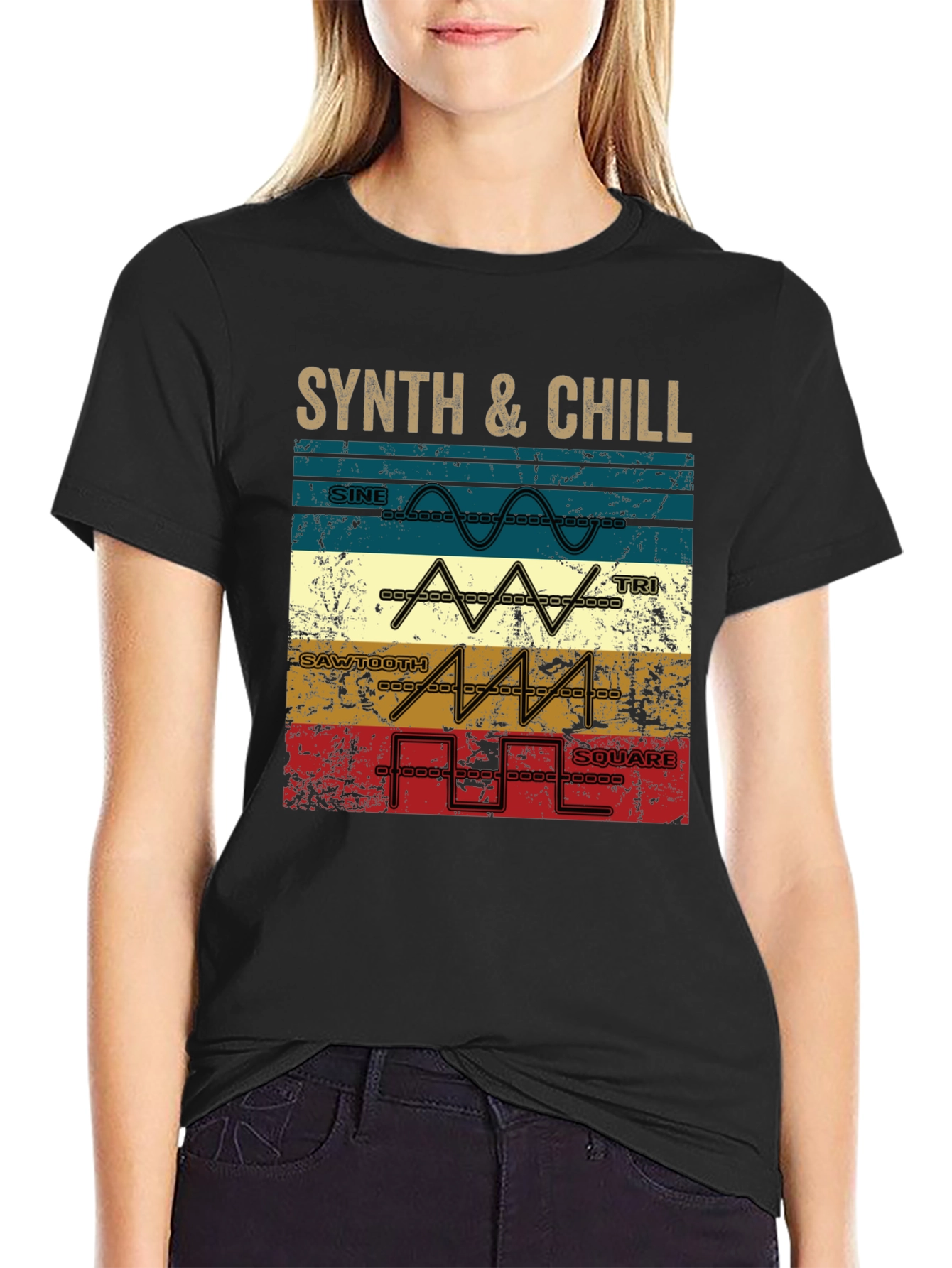 Synth & Chill T-Shirt - Music Lover Tee