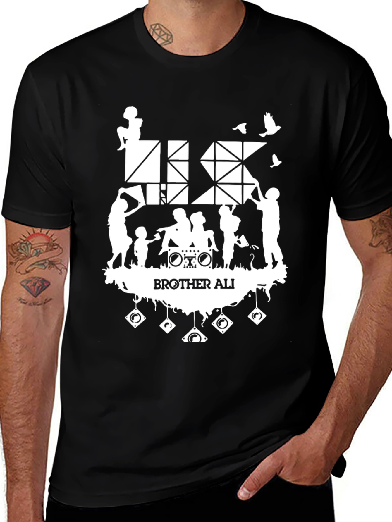 Brother Ali Graphic Print Black T-Shirt