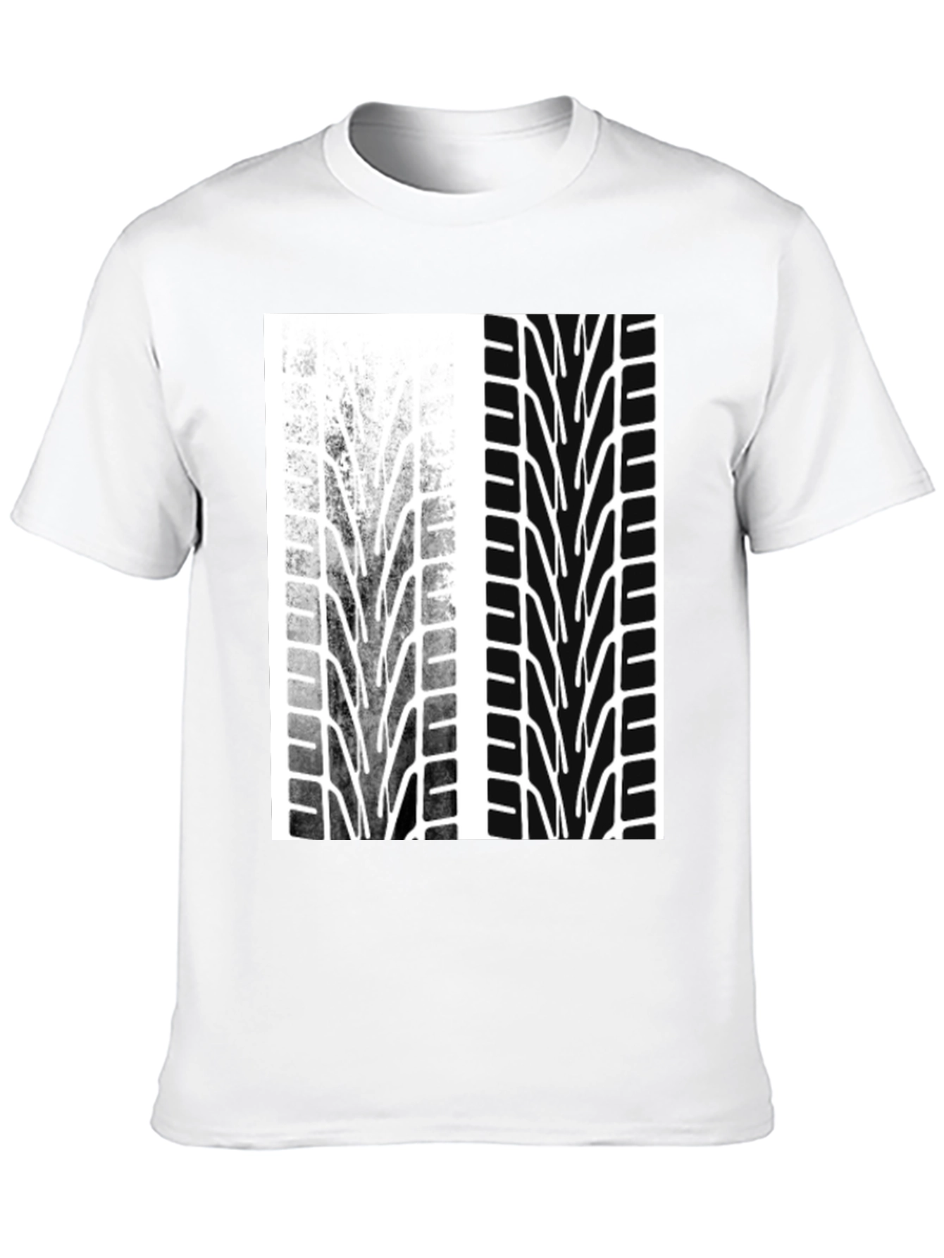Tire Track Graphic Tee - Motorsport Style