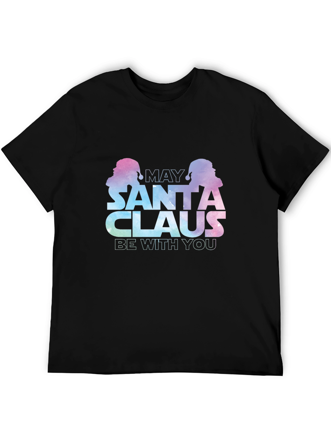 May Santa Claus Be With You Black T-Shirt