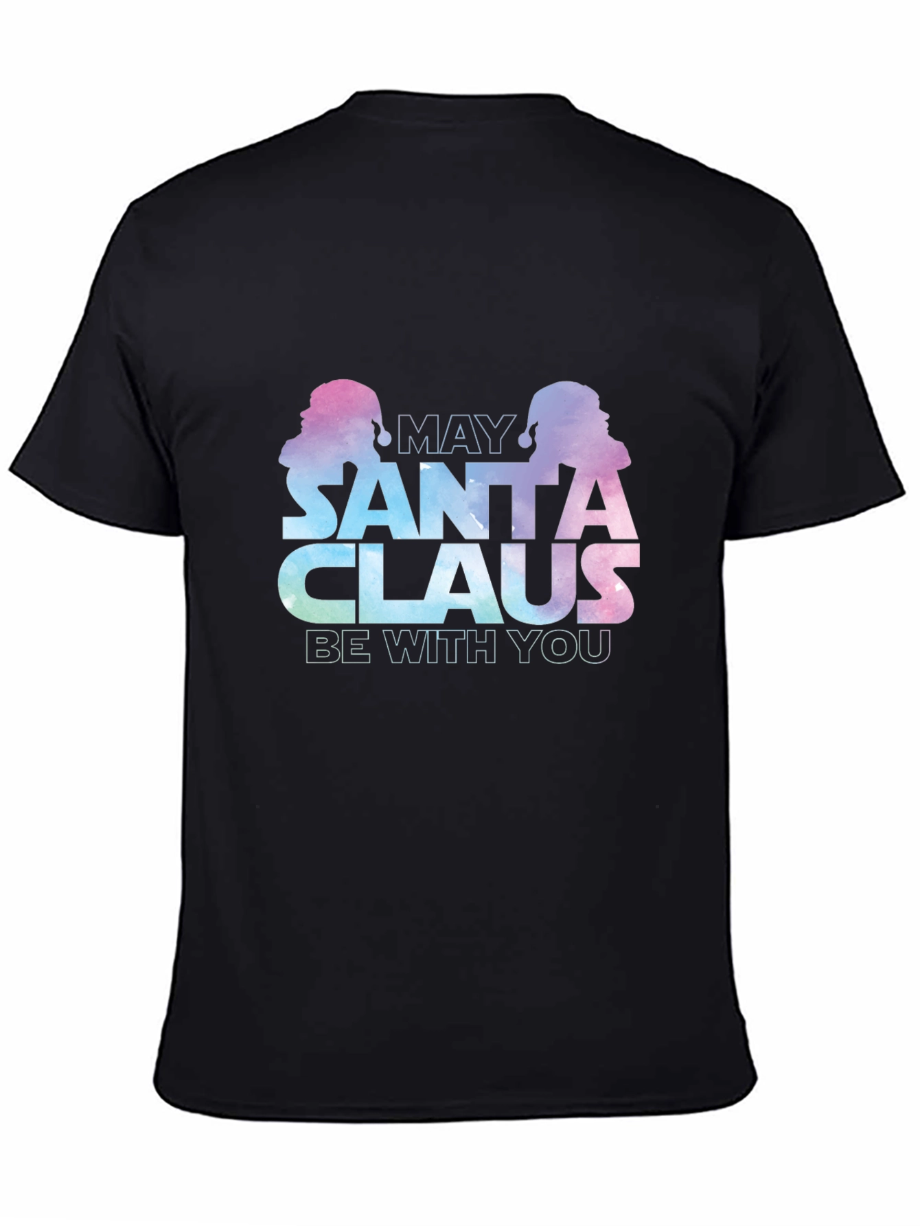 May Santa Claus Be With You Black T-Shirt