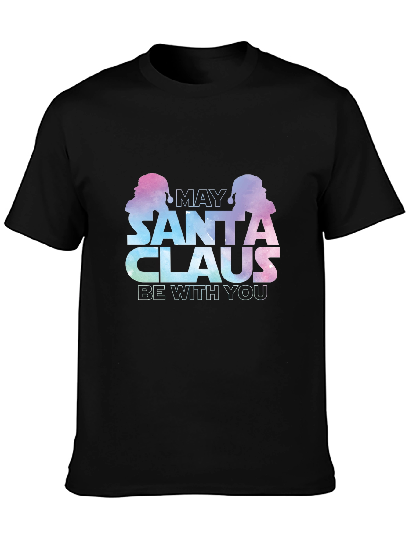 May Santa Claus Be With You Black T-Shirt