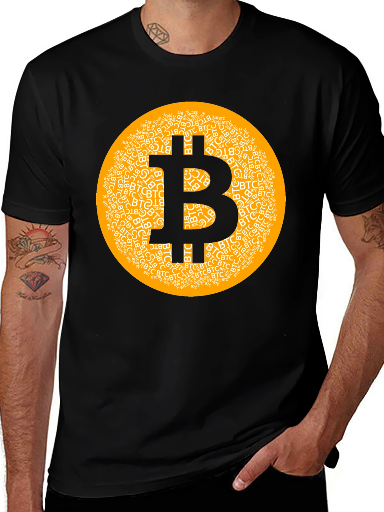 Bitcoin Cryptocurrency T-Shirt Black