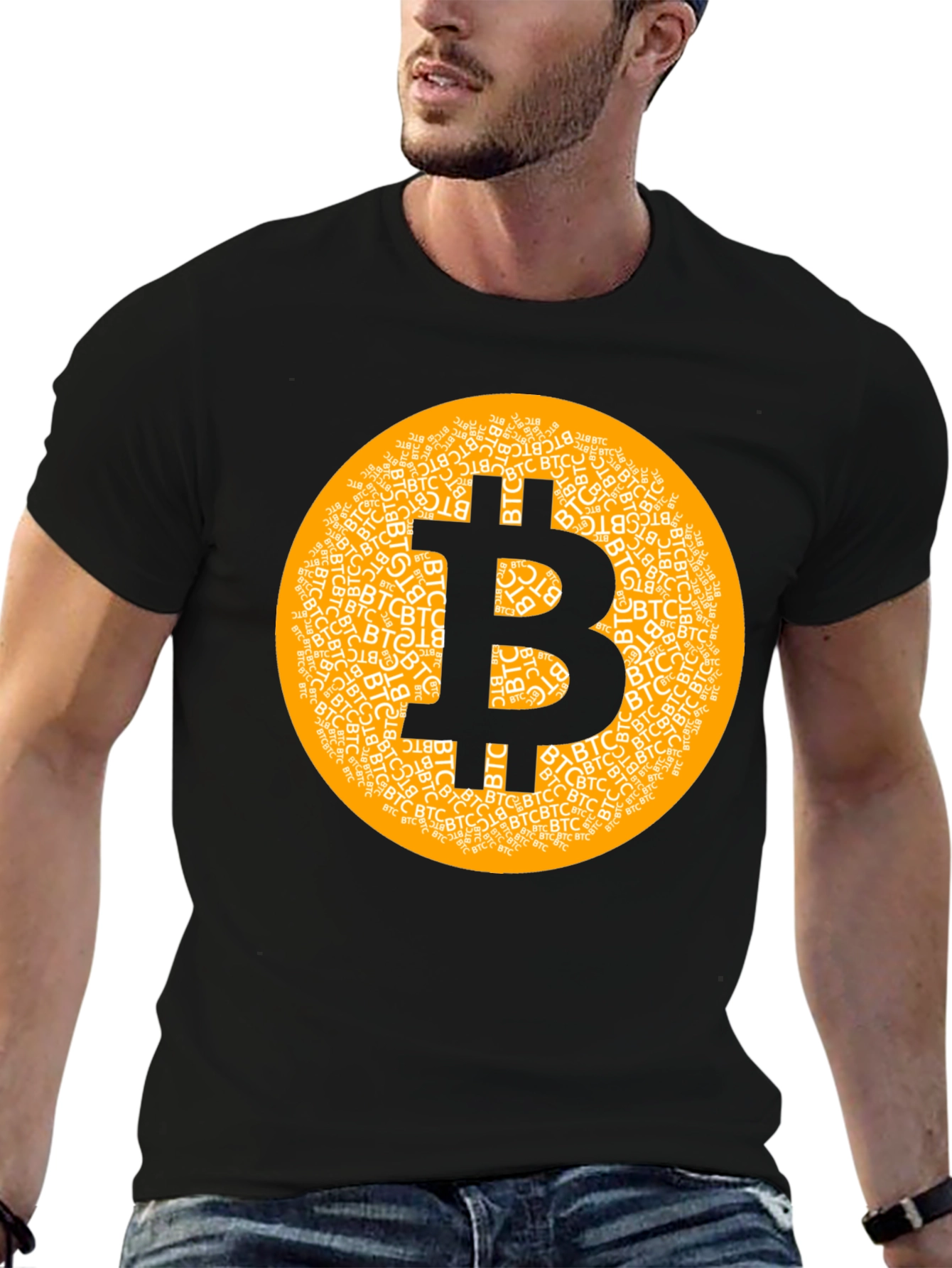 Bitcoin Cryptocurrency T-Shirt Black