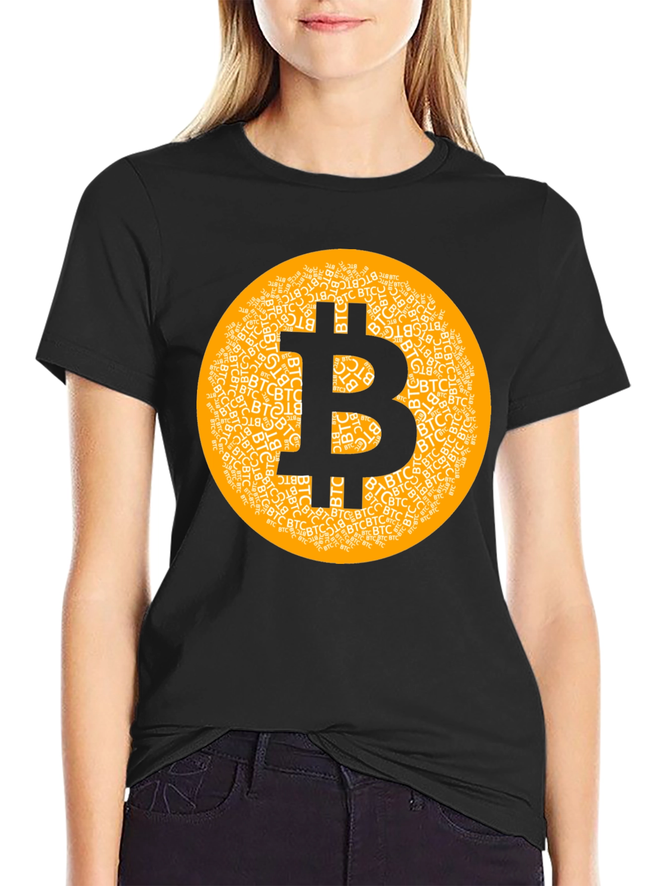 Bitcoin Cryptocurrency T-Shirt Black