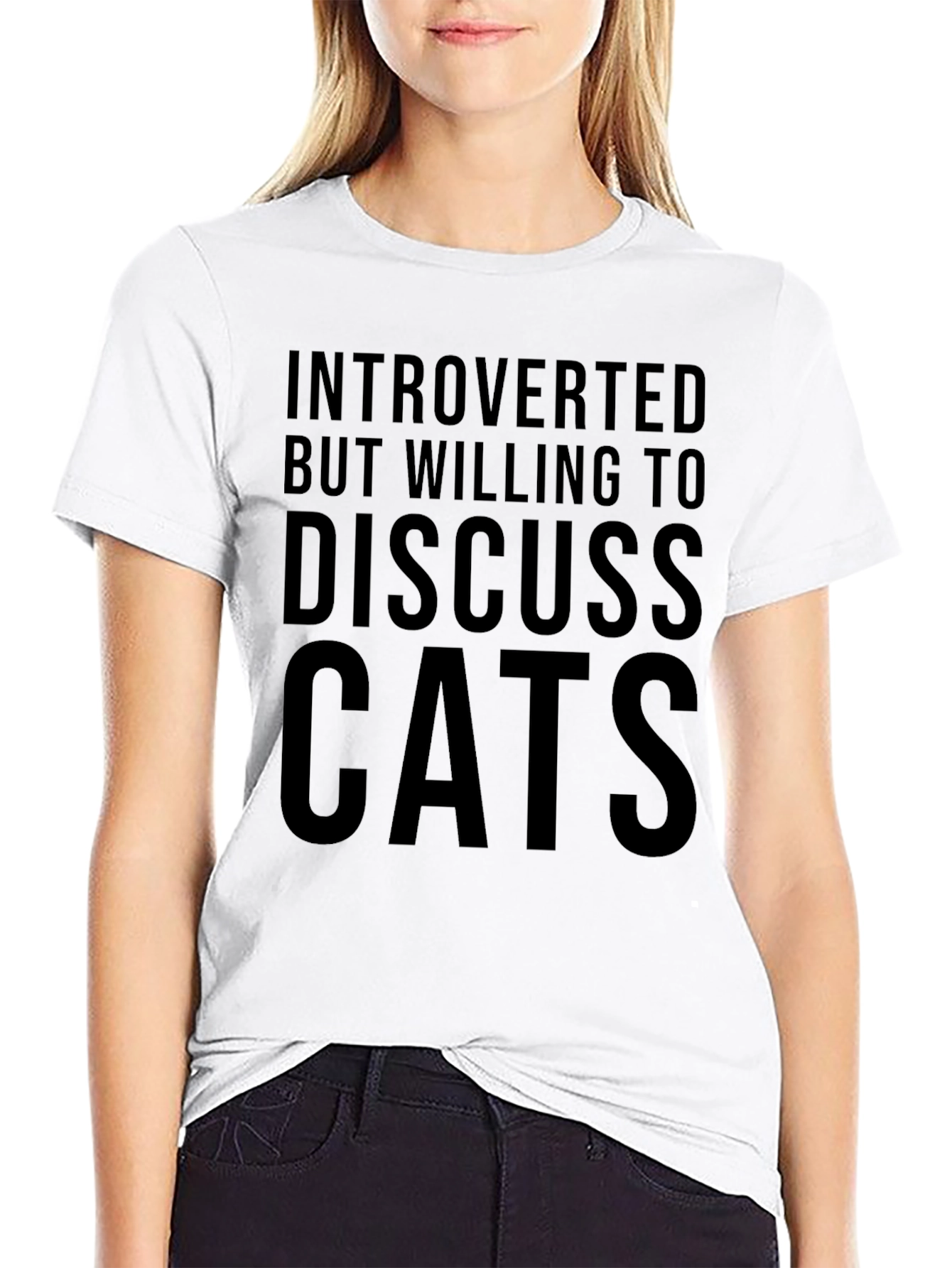 Introverted Cat Lover T-Shirt - Soft Cotton Tee