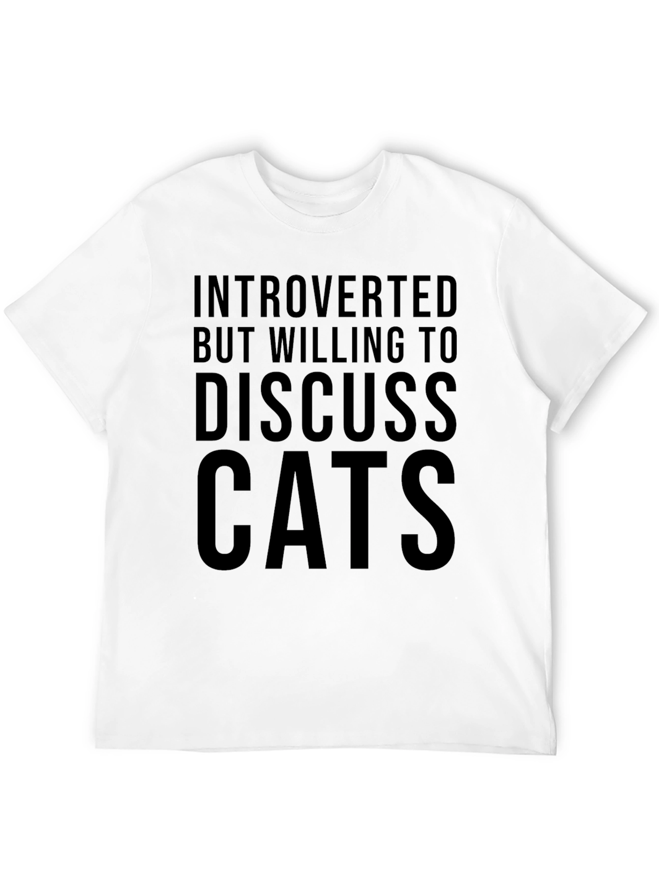 Introverted Cat Lover T-Shirt - Soft Cotton Tee